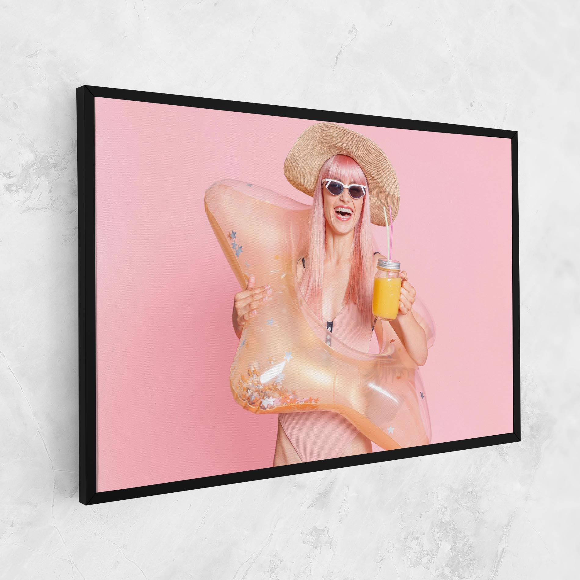 Vászonkép Joyful Pink Woman mockup 1