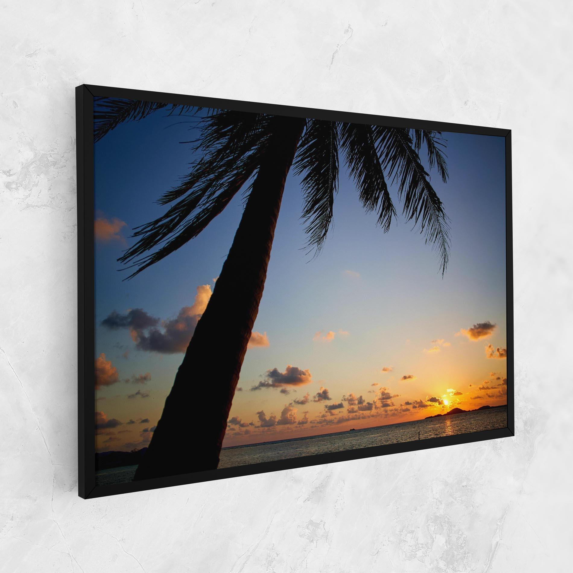 Vászonkép Palm Tree Silhouette mockup 1