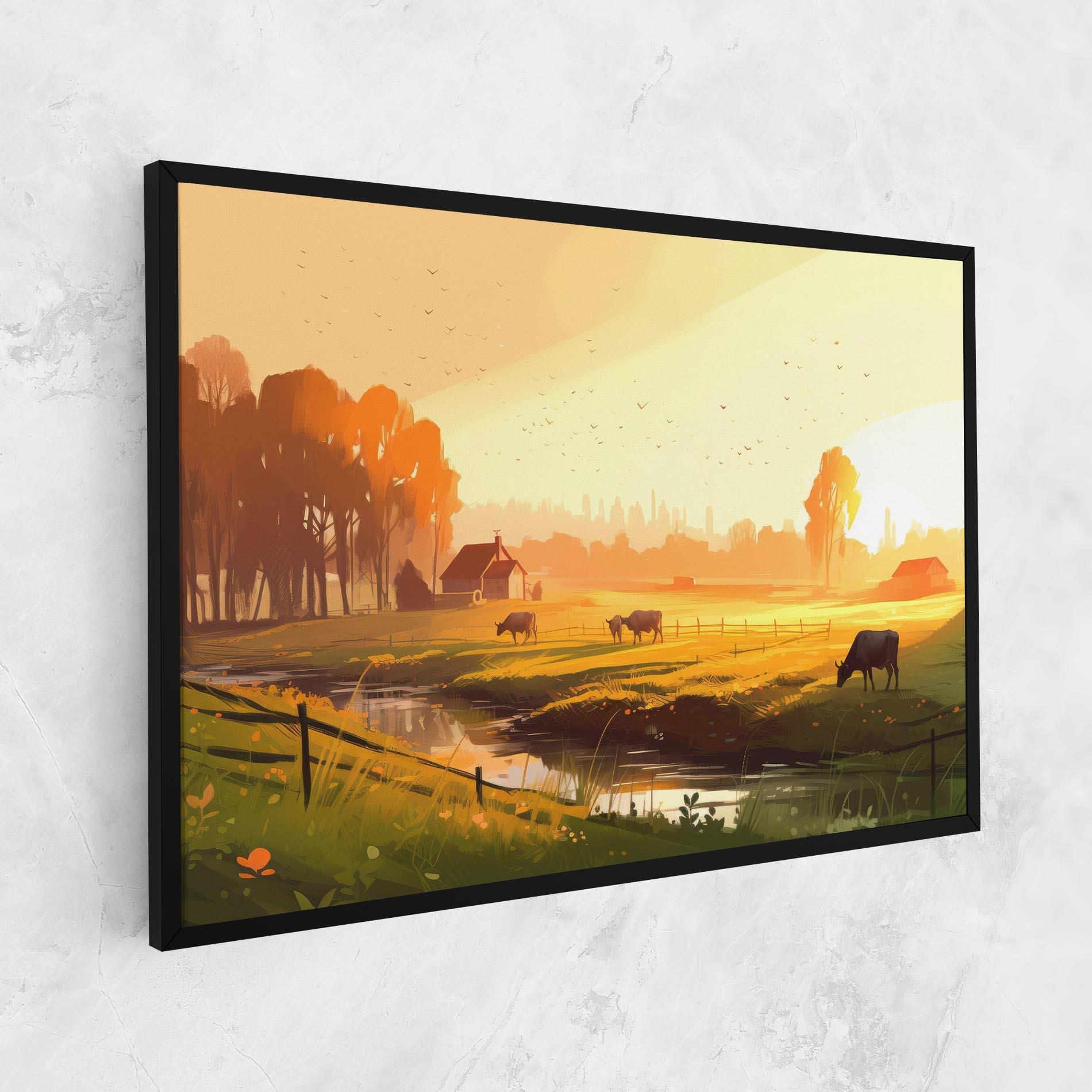 Vászonkép Sunlight Cows mockup 1