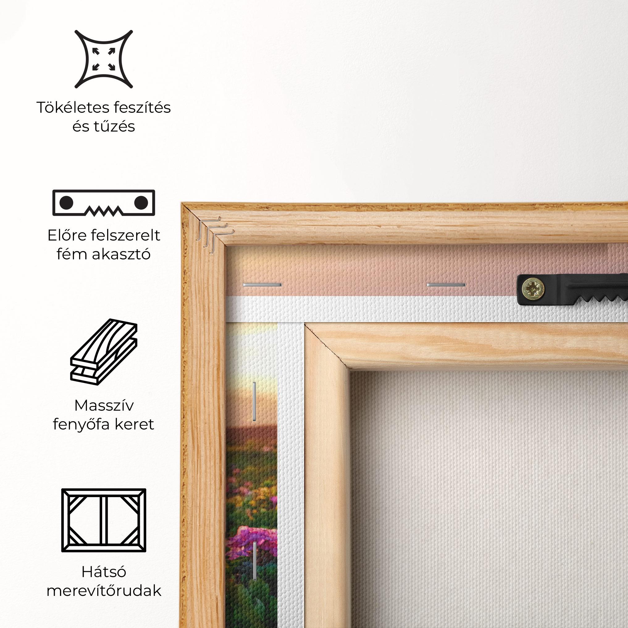 Vászonkép Purple Summer Flowers mockup 5