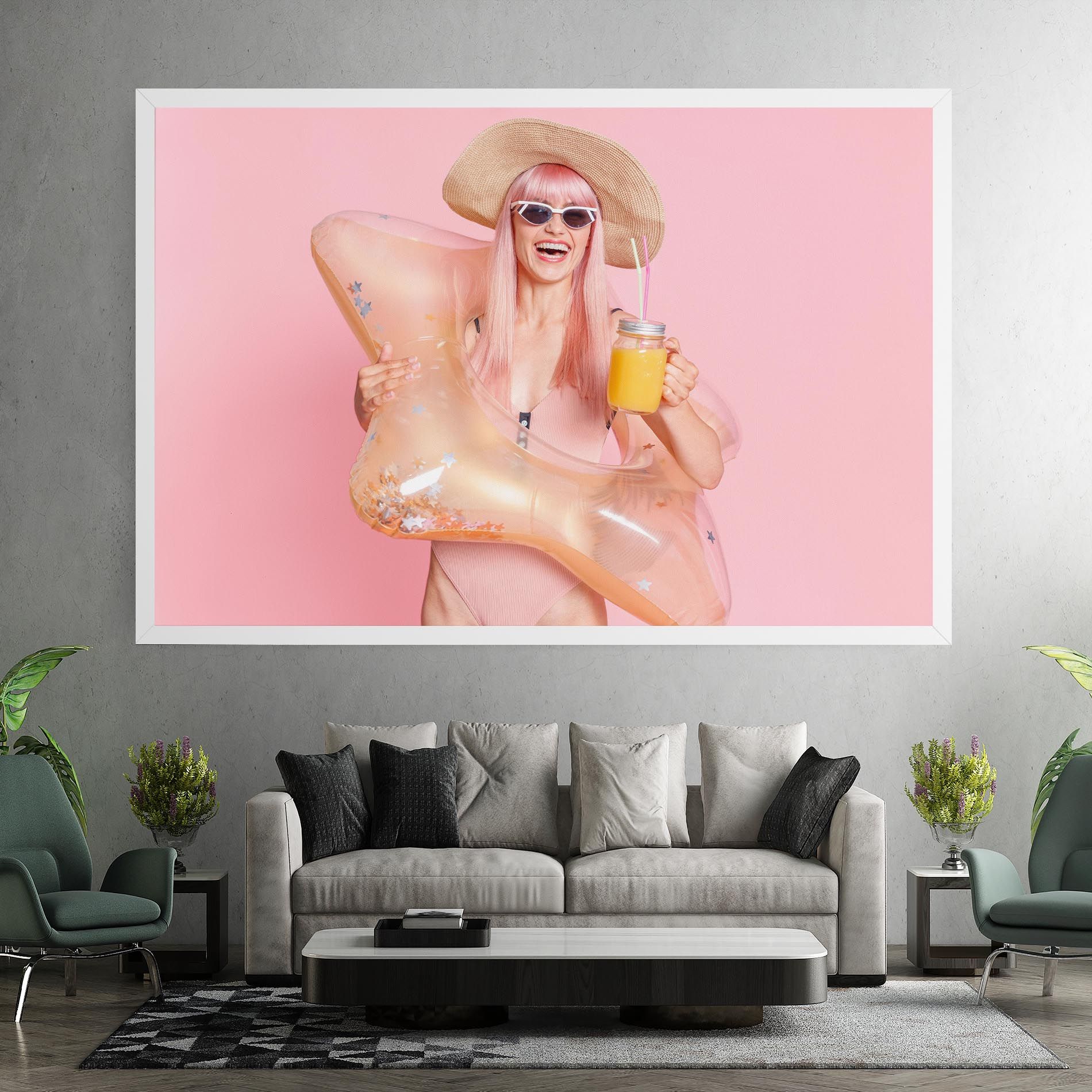 Joyful Pink Woman mockup 7