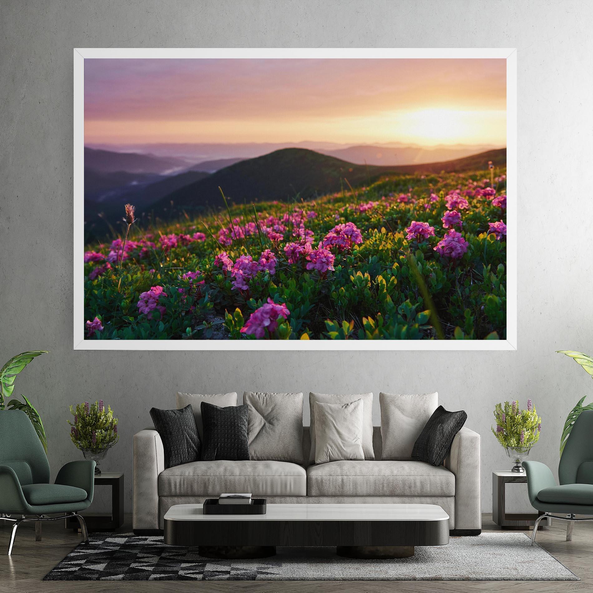 Vászonkép Purple Summer Flowers mockup 7