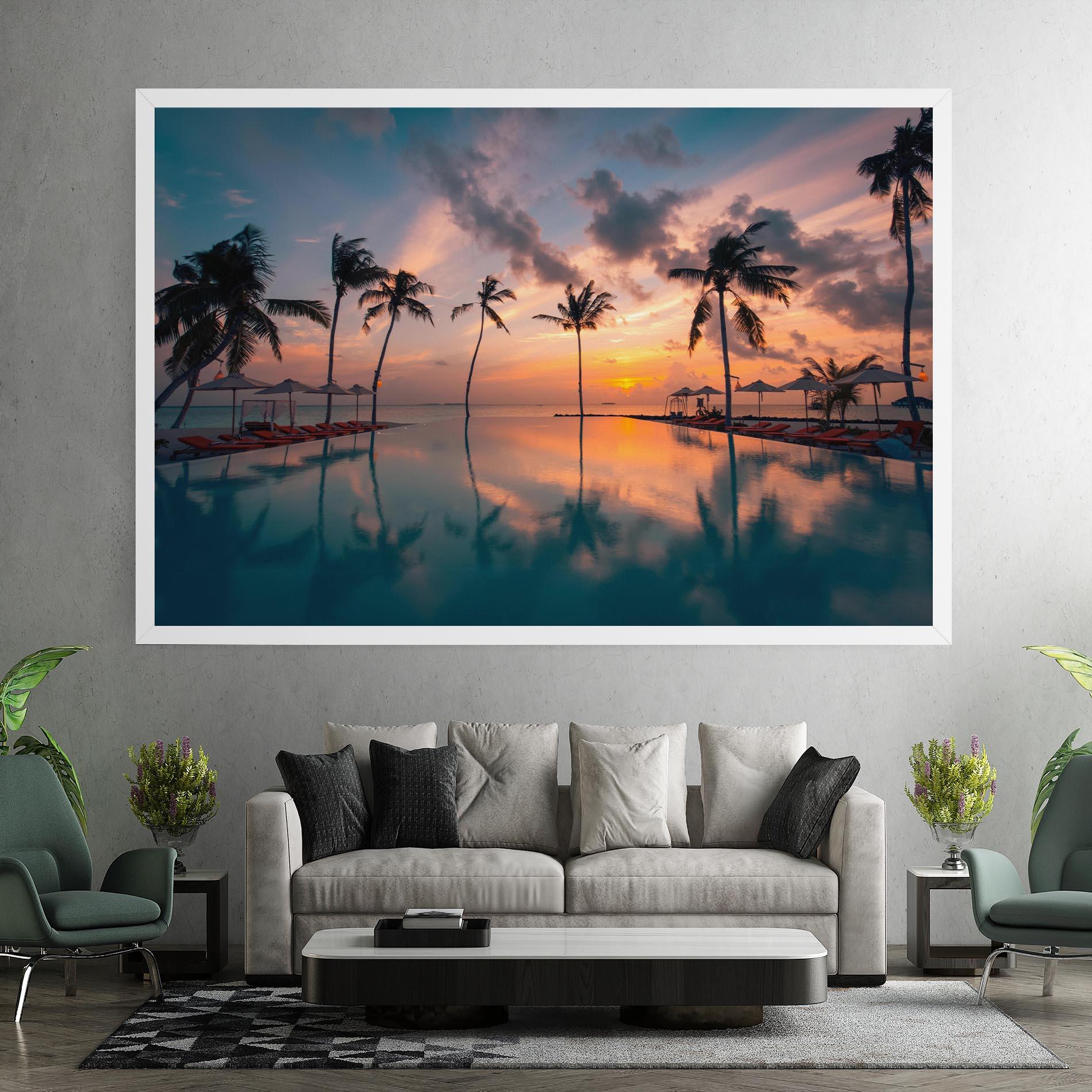 Vászonkép Tropical Beach mockup 7