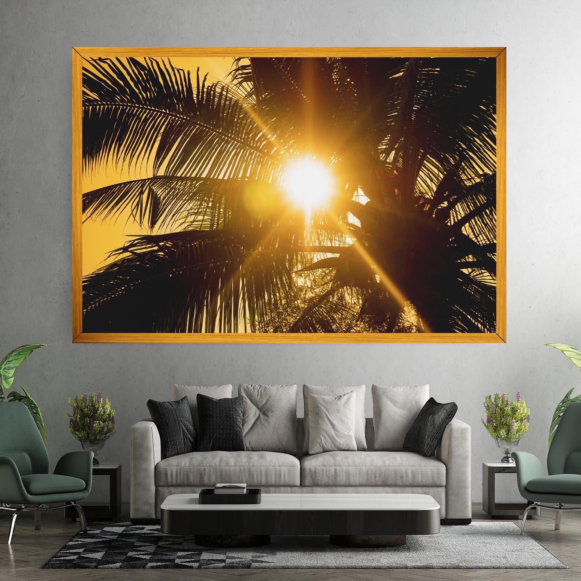 Vászonkép Palm Trees Sun mockup 7