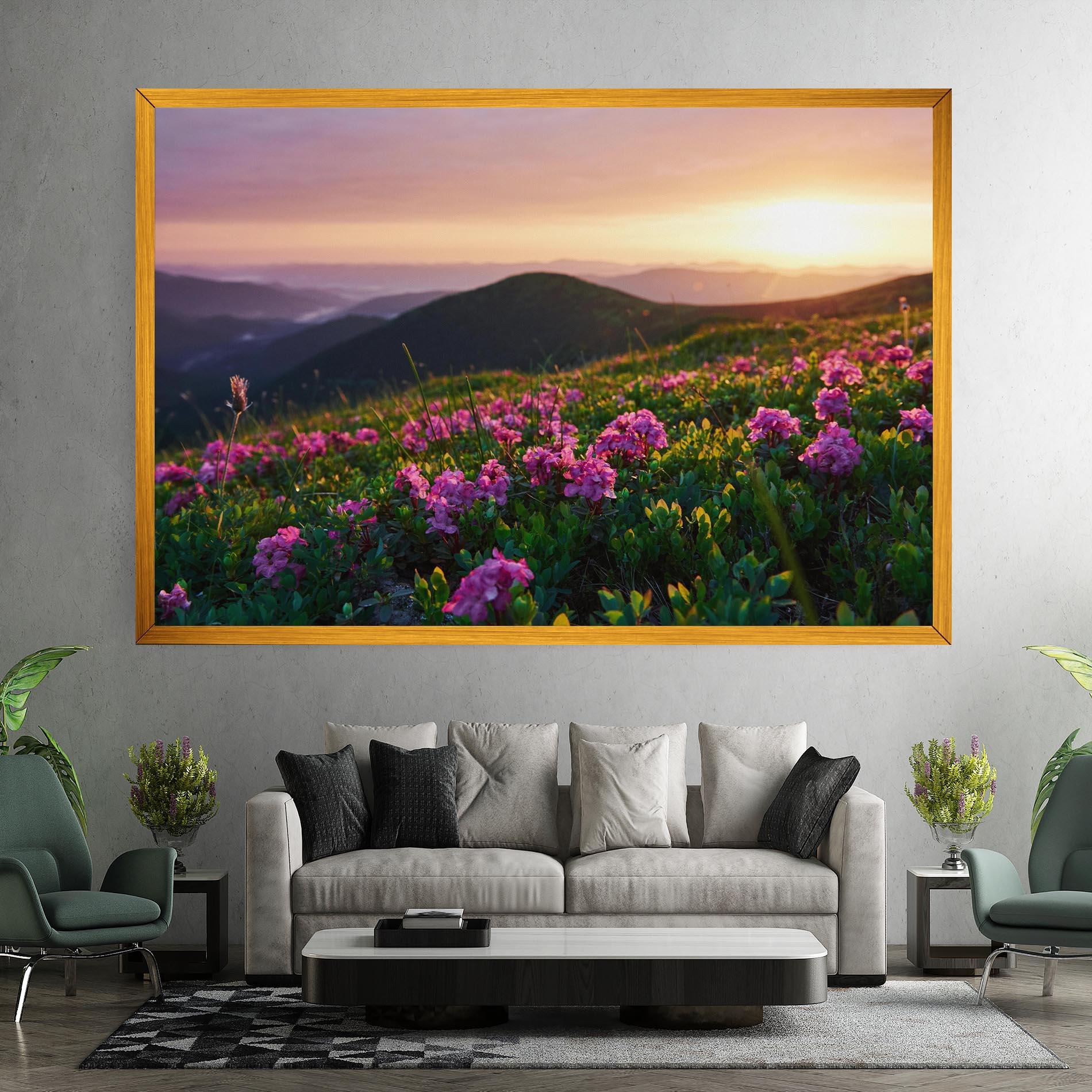 Vászonkép Purple Summer Flowers mockup 7