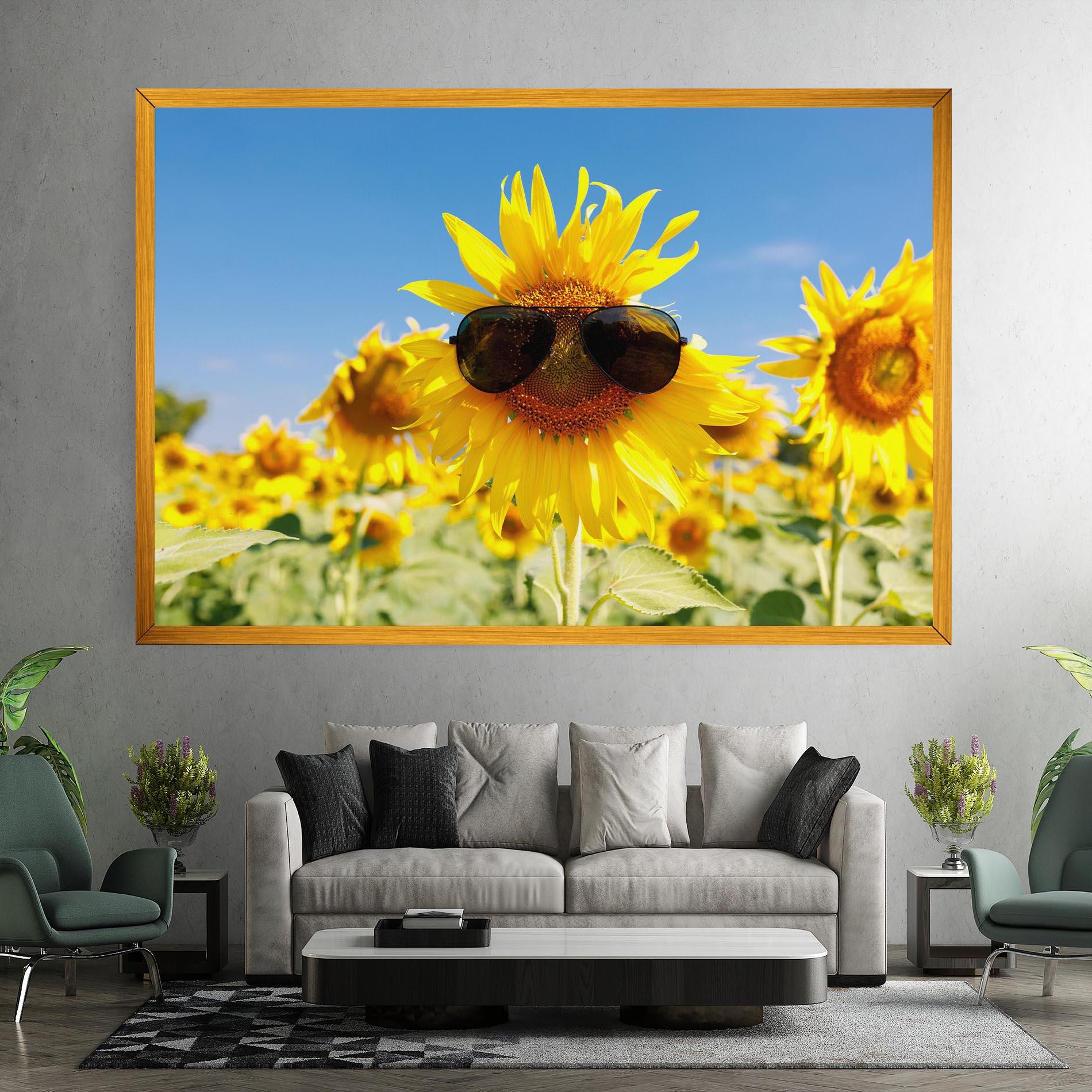 Vászonkép Sun Flower Glasses mockup 7