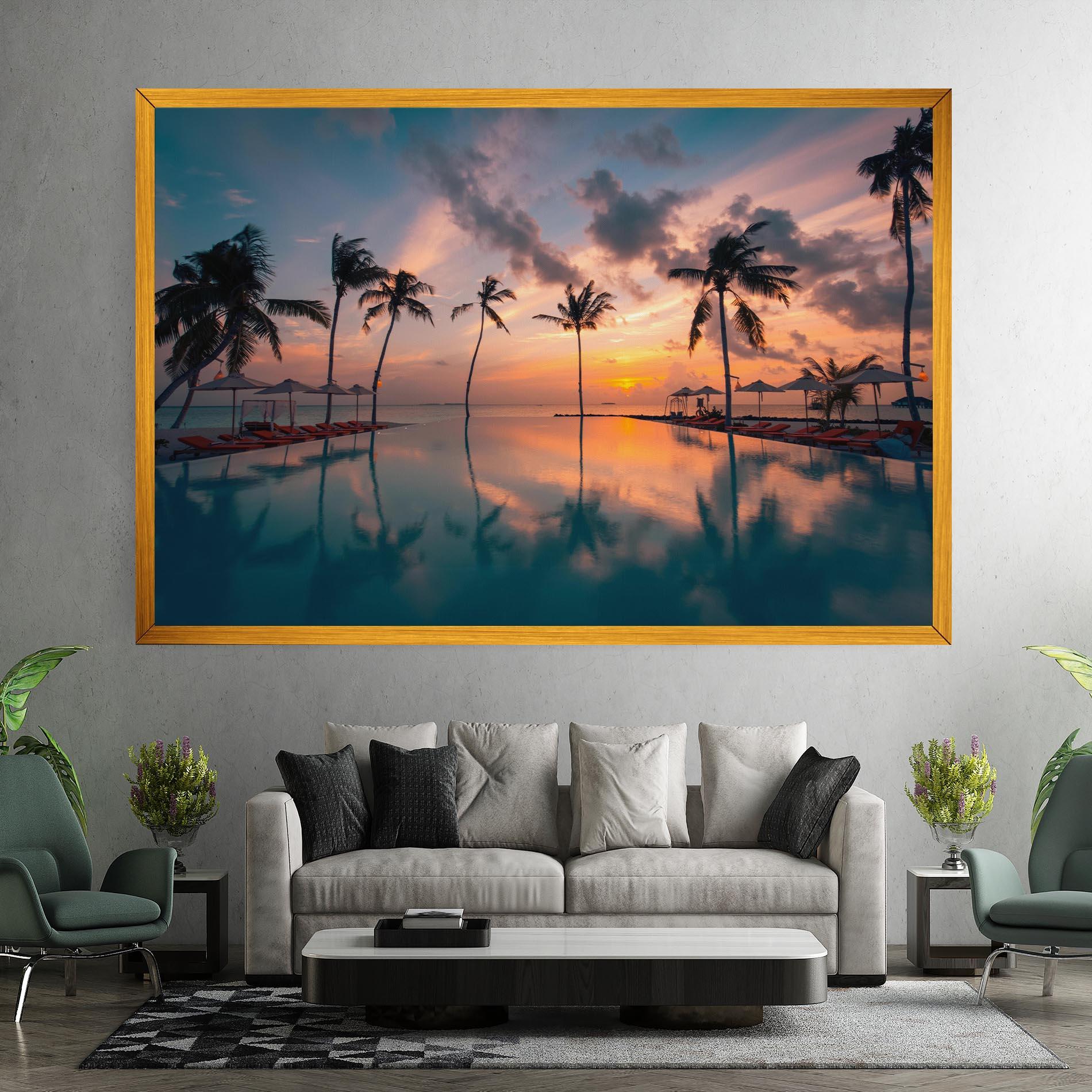 Vászonkép Tropical Beach mockup 7