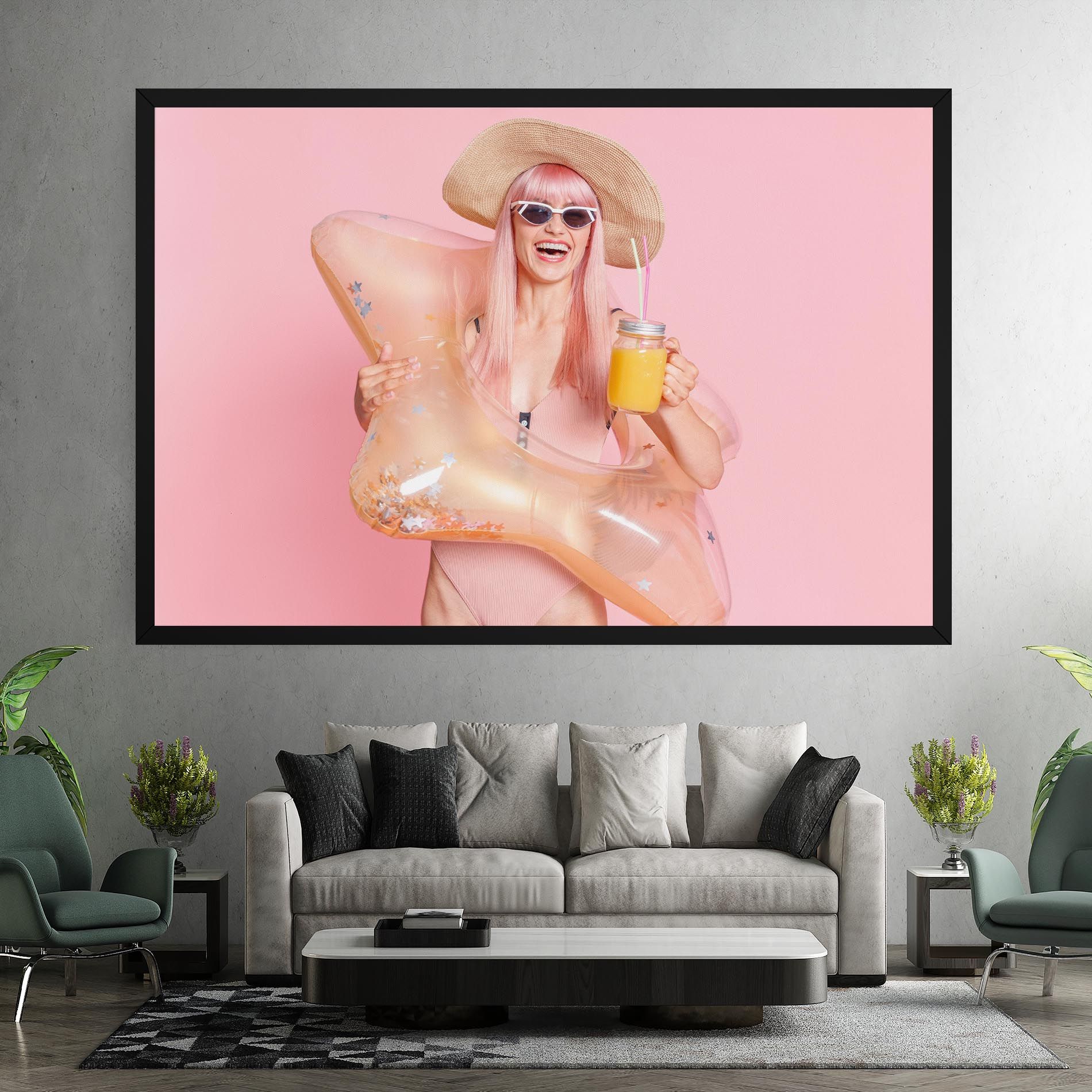 Joyful Pink Woman mockup 7