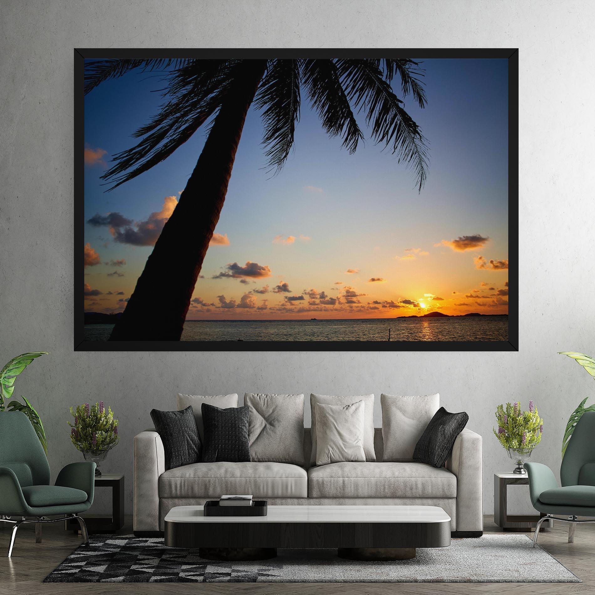 Vászonkép Palm Tree Silhouette mockup 7