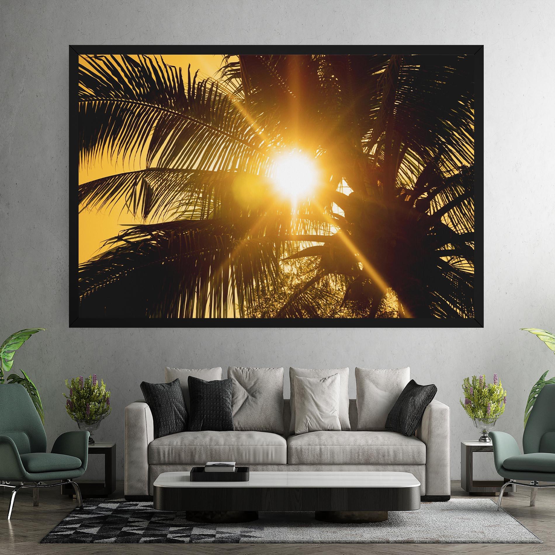 Vászonkép Palm Trees Sun mockup 7