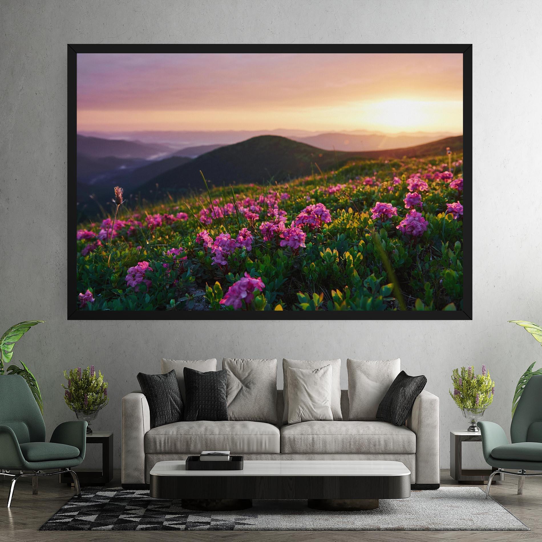 Vászonkép Purple Summer Flowers mockup 7