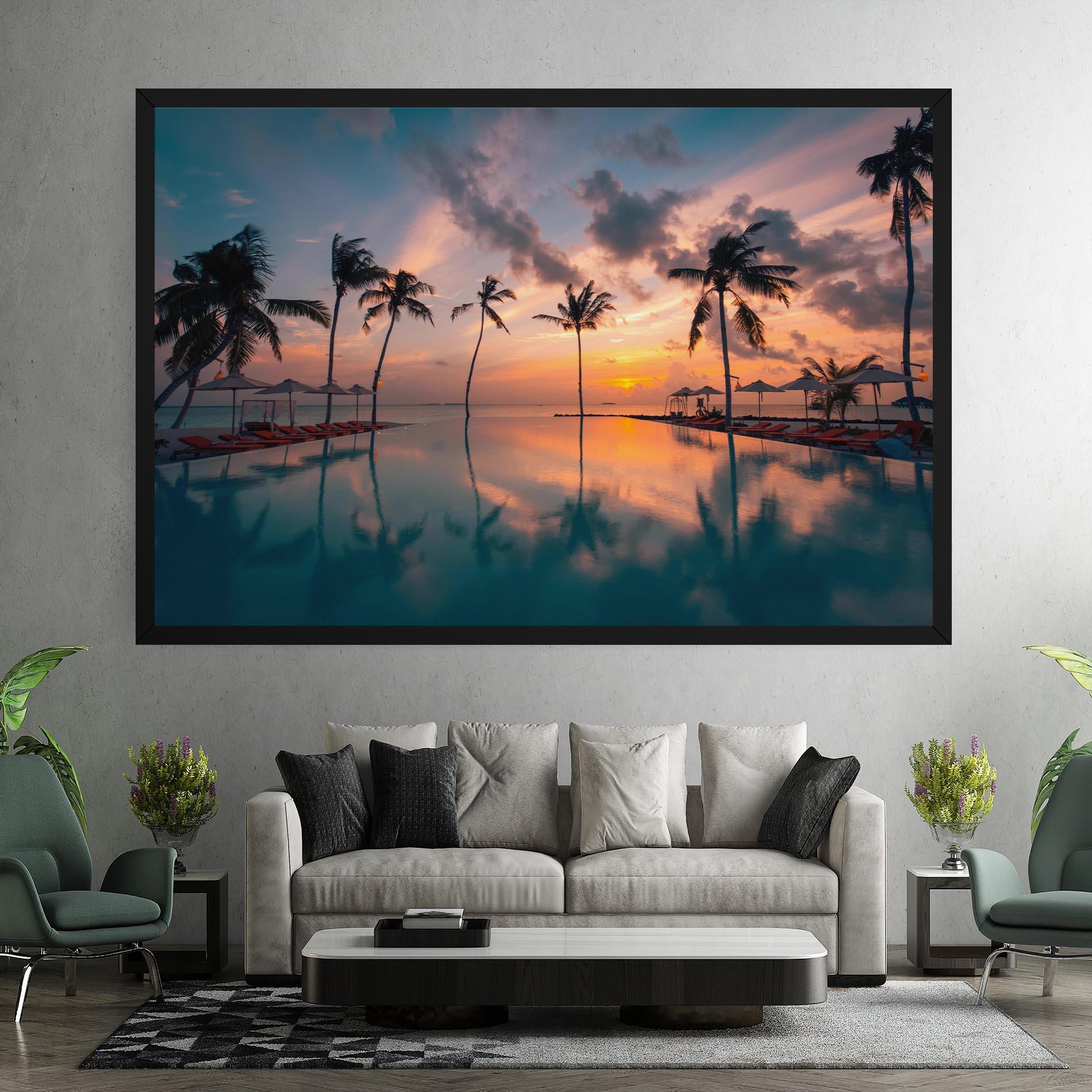 Vászonkép Tropical Beach mockup 7