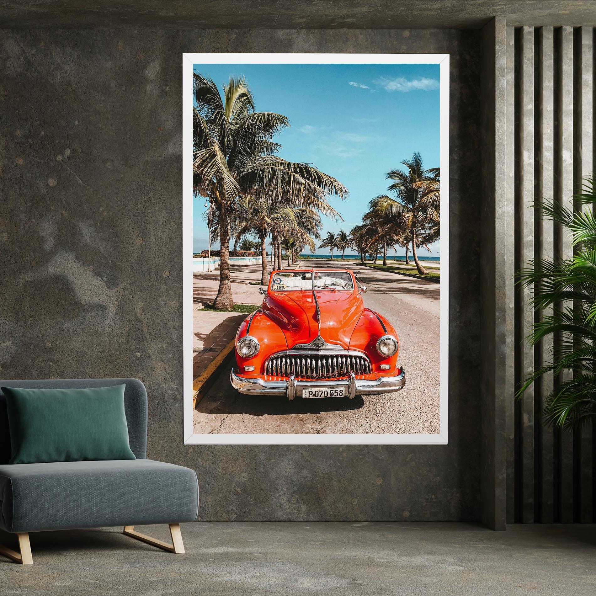 Vászonkép Red Summer Car mockup 7