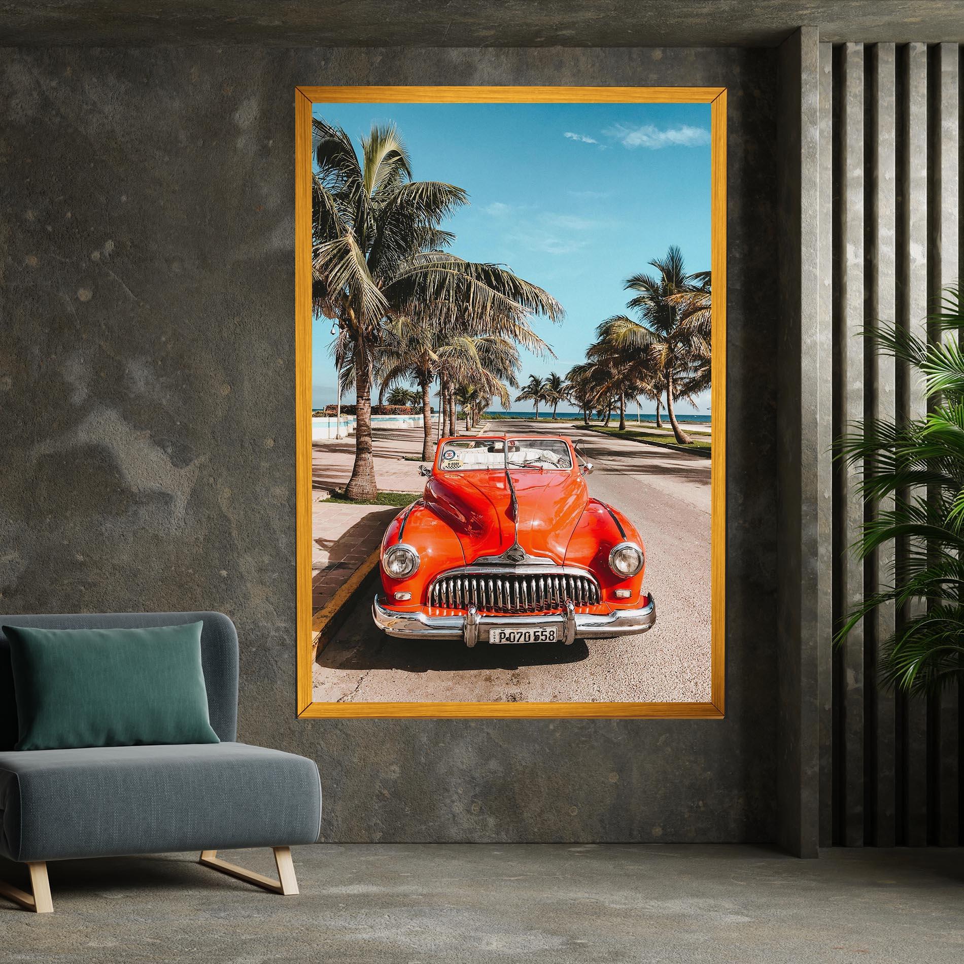 Vászonkép Red Summer Car mockup 7
