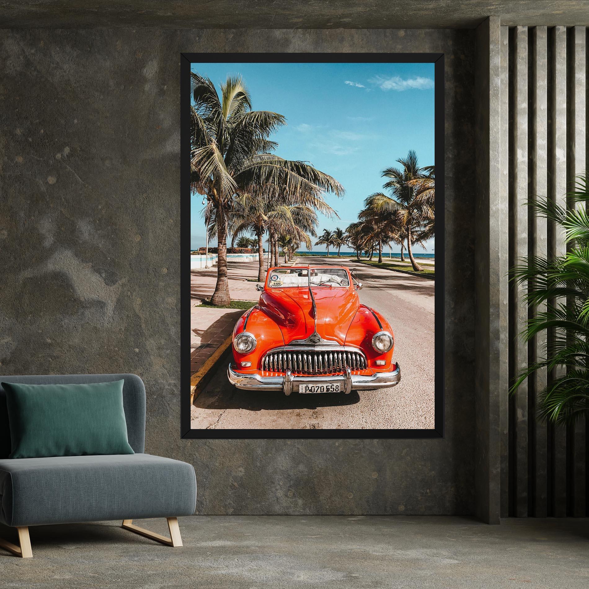Vászonkép Red Summer Car mockup 7