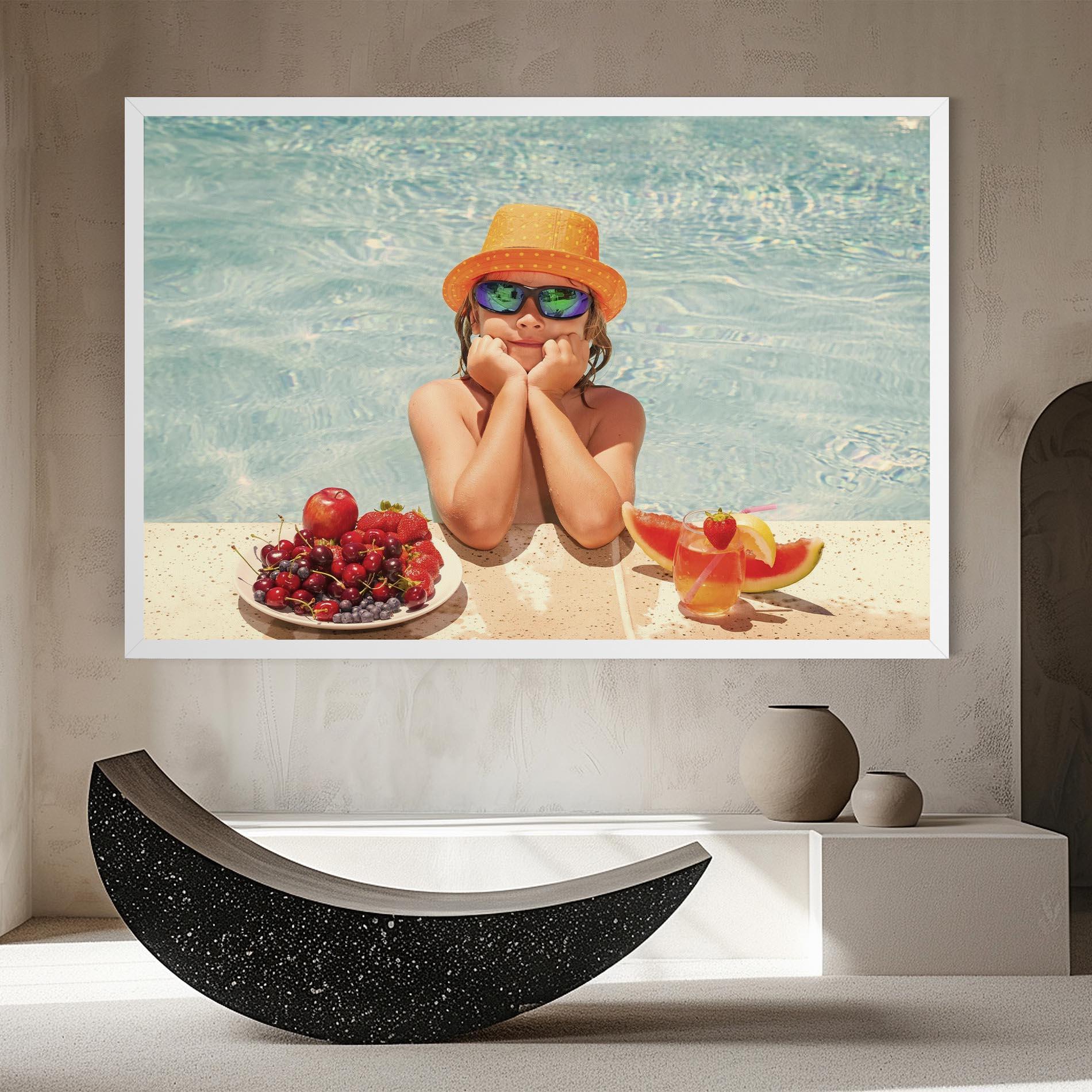 Vászonkép Child Swimming mockup 8
