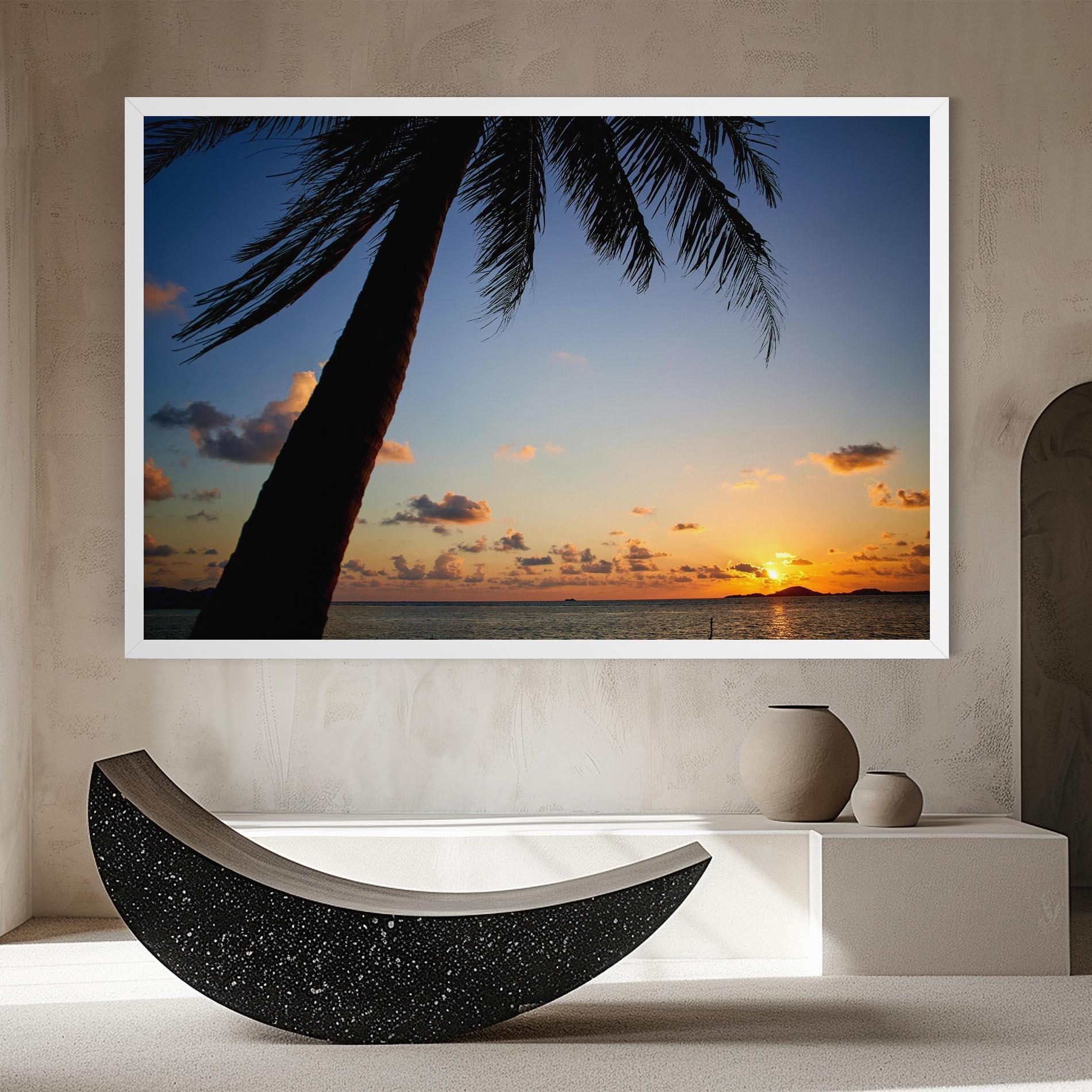 Vászonkép Palm Tree Silhouette mockup 8