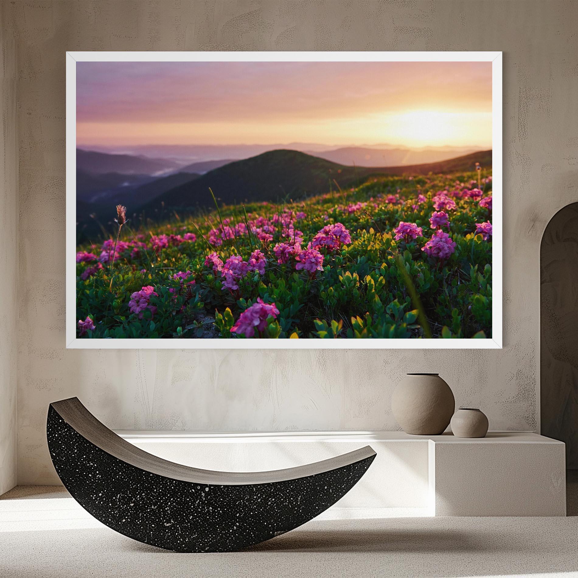 Vászonkép Purple Summer Flowers mockup 8