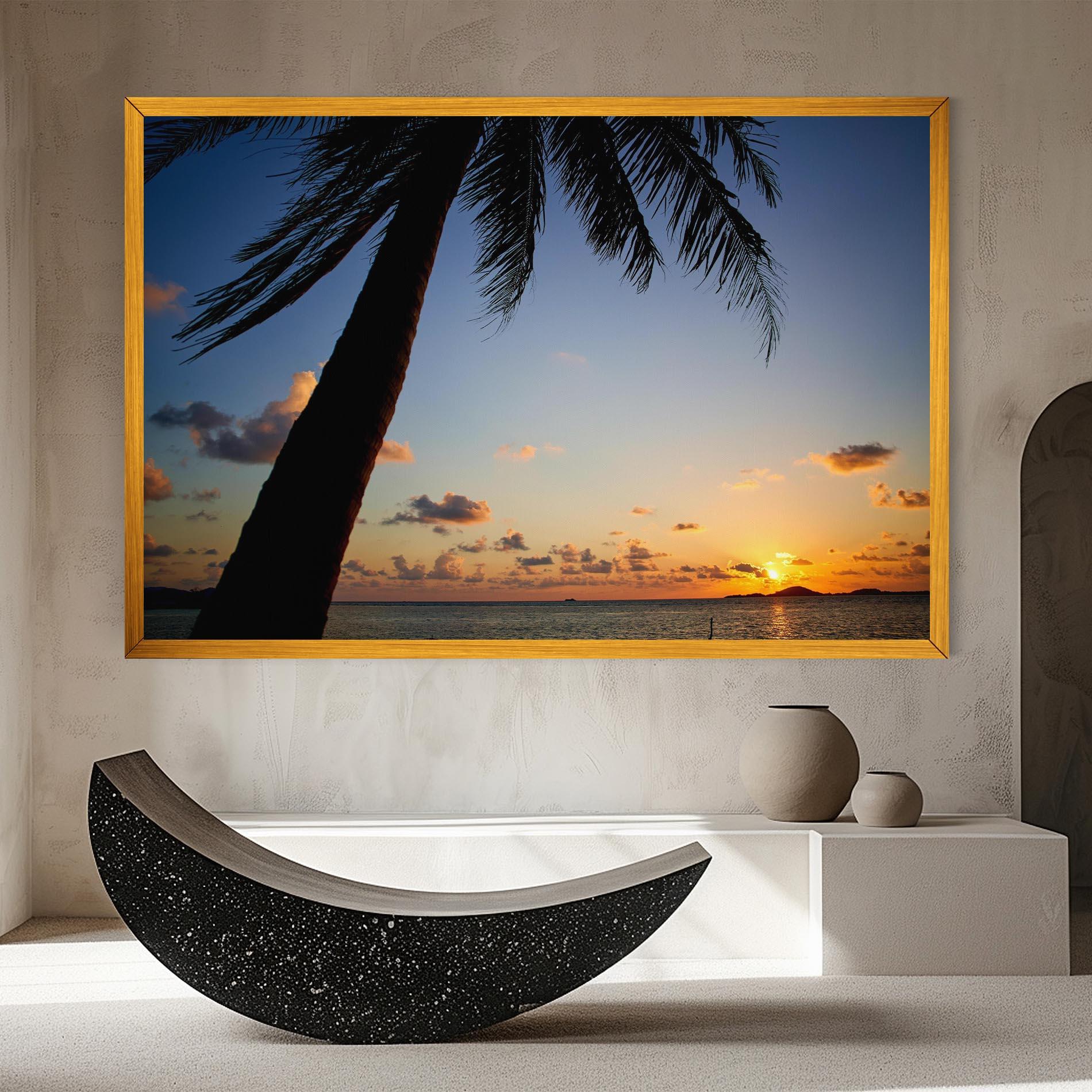 Vászonkép Palm Tree Silhouette mockup 8