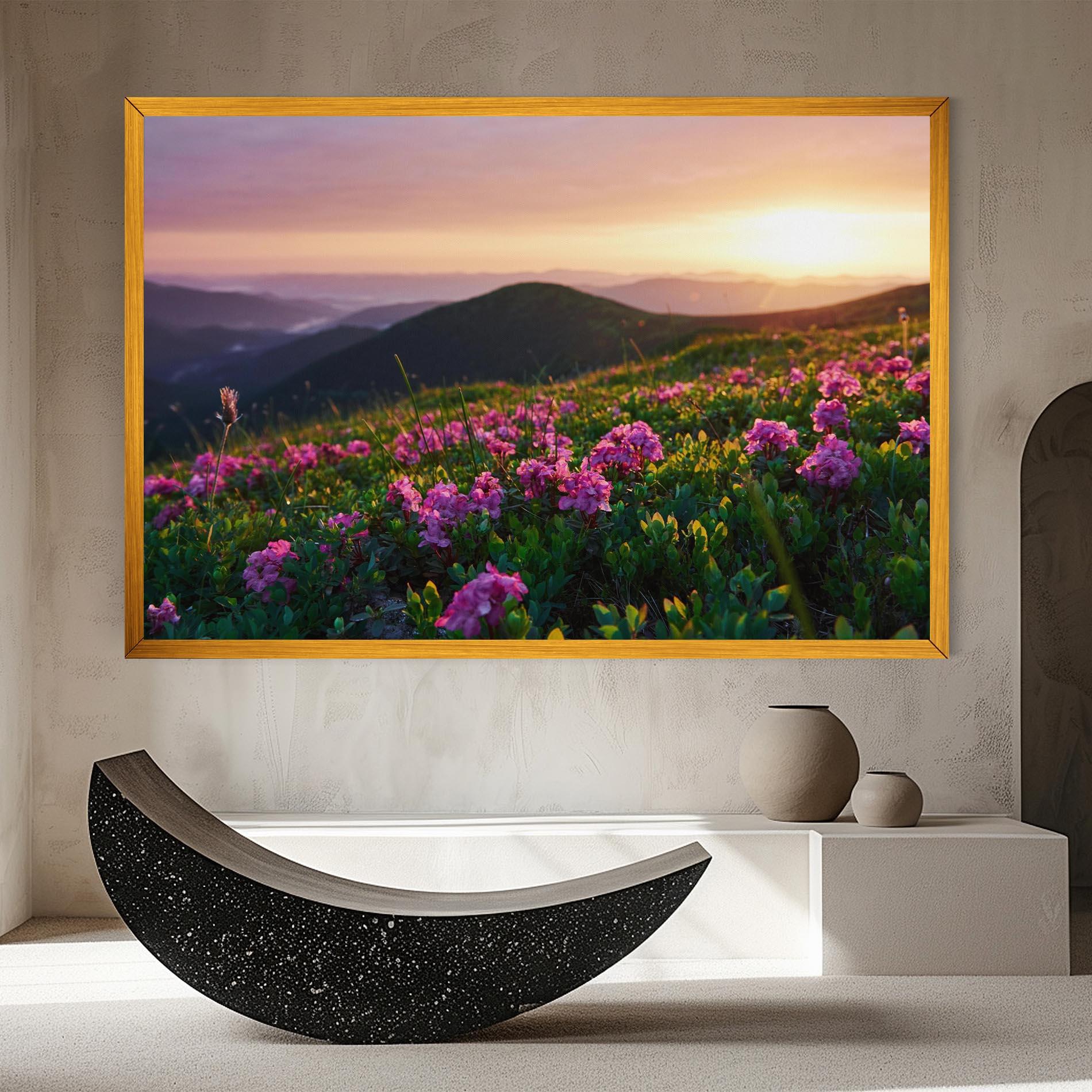 Vászonkép Purple Summer Flowers mockup 8