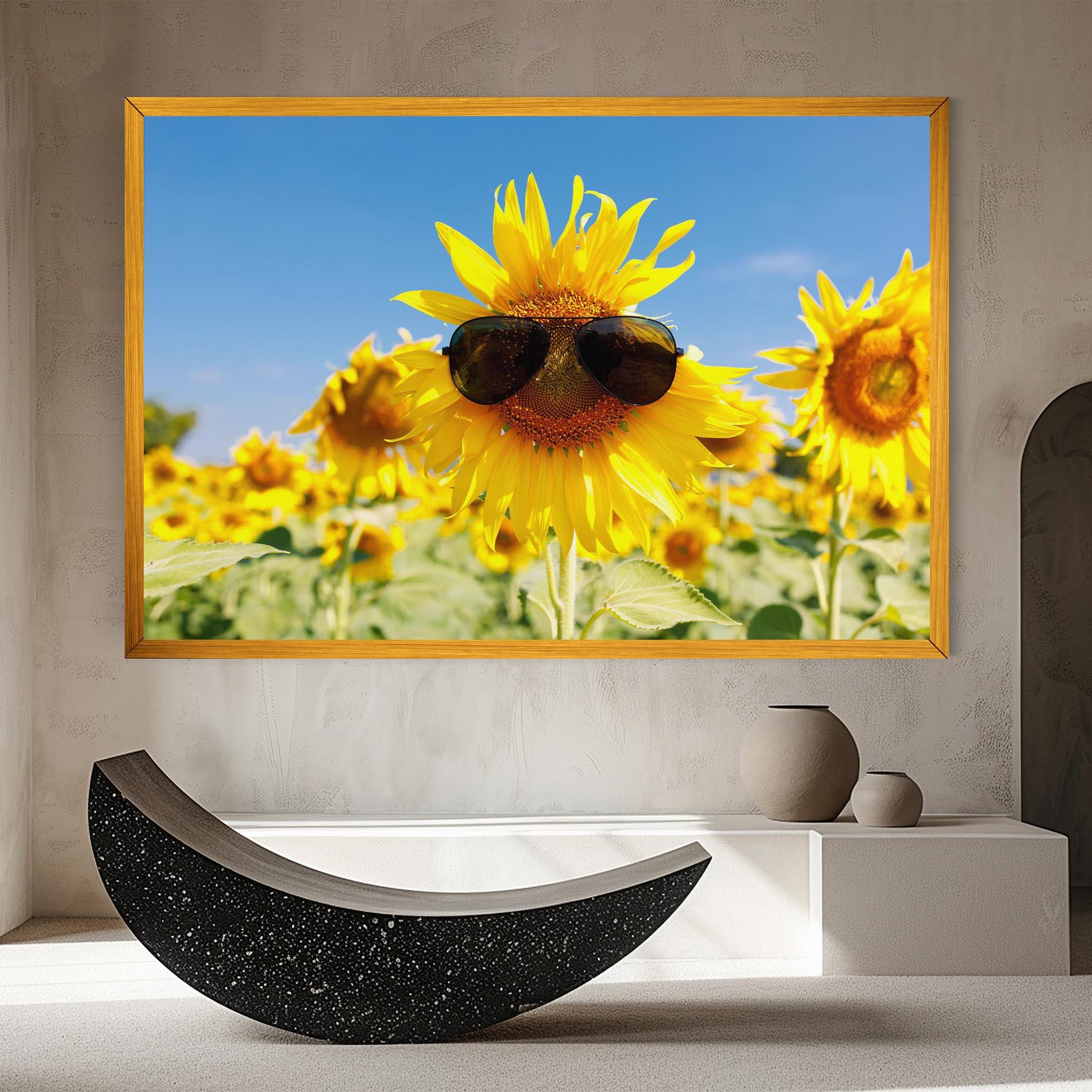 Vászonkép Sun Flower Glasses mockup 8