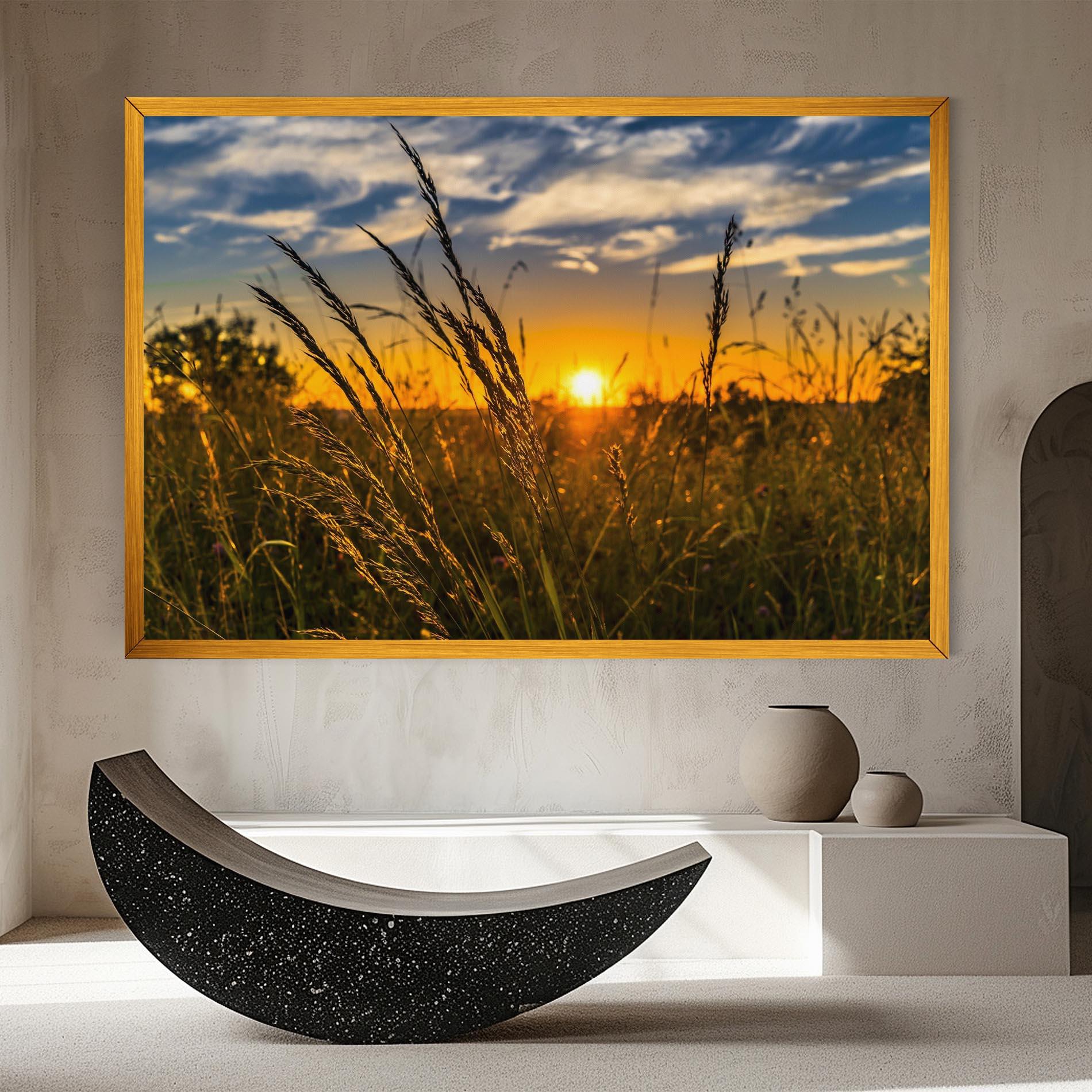 Vászonkép Wheat Sunset mockup 8