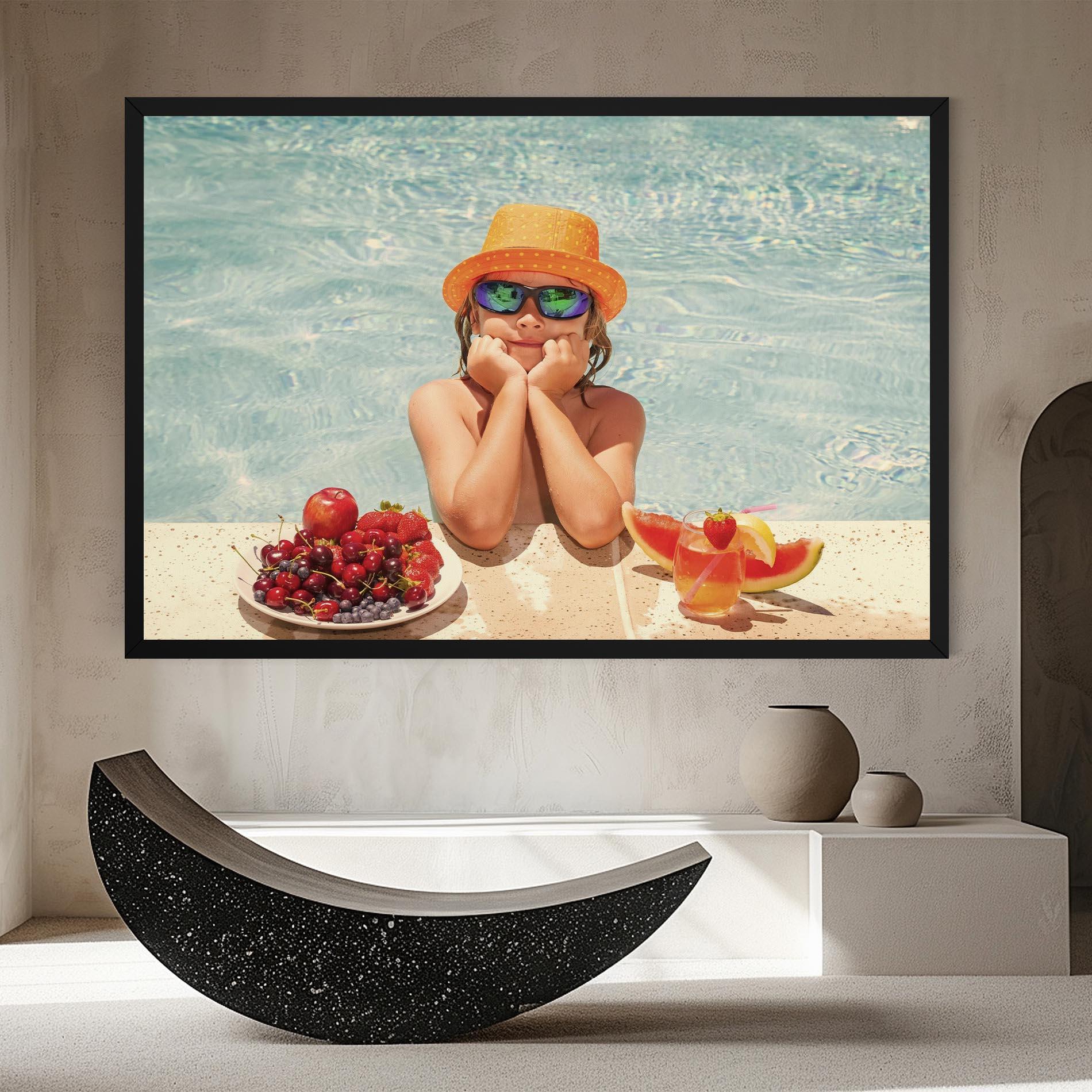 Vászonkép Child Swimming mockup 8