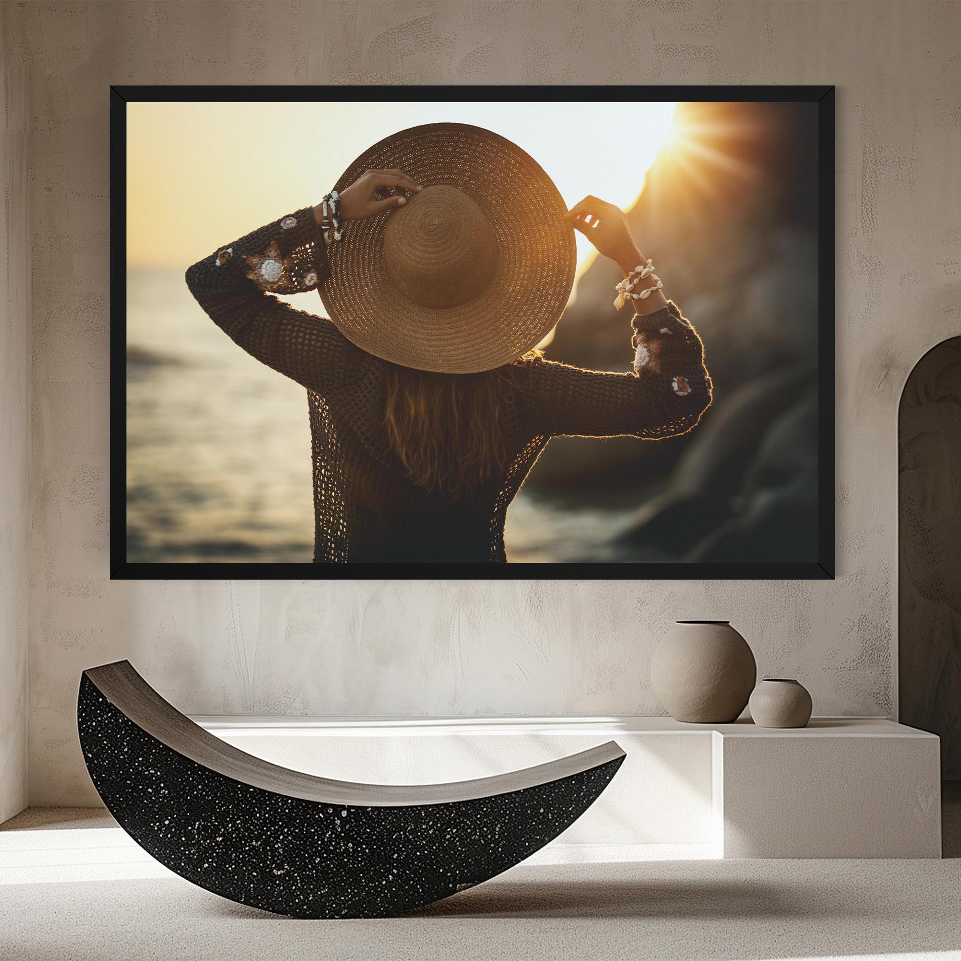 Vászonkép Enjoying Sunset mockup 8