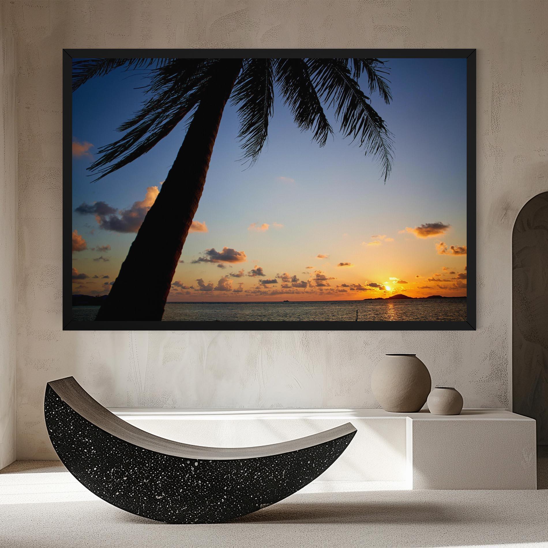 Vászonkép Palm Tree Silhouette mockup 8