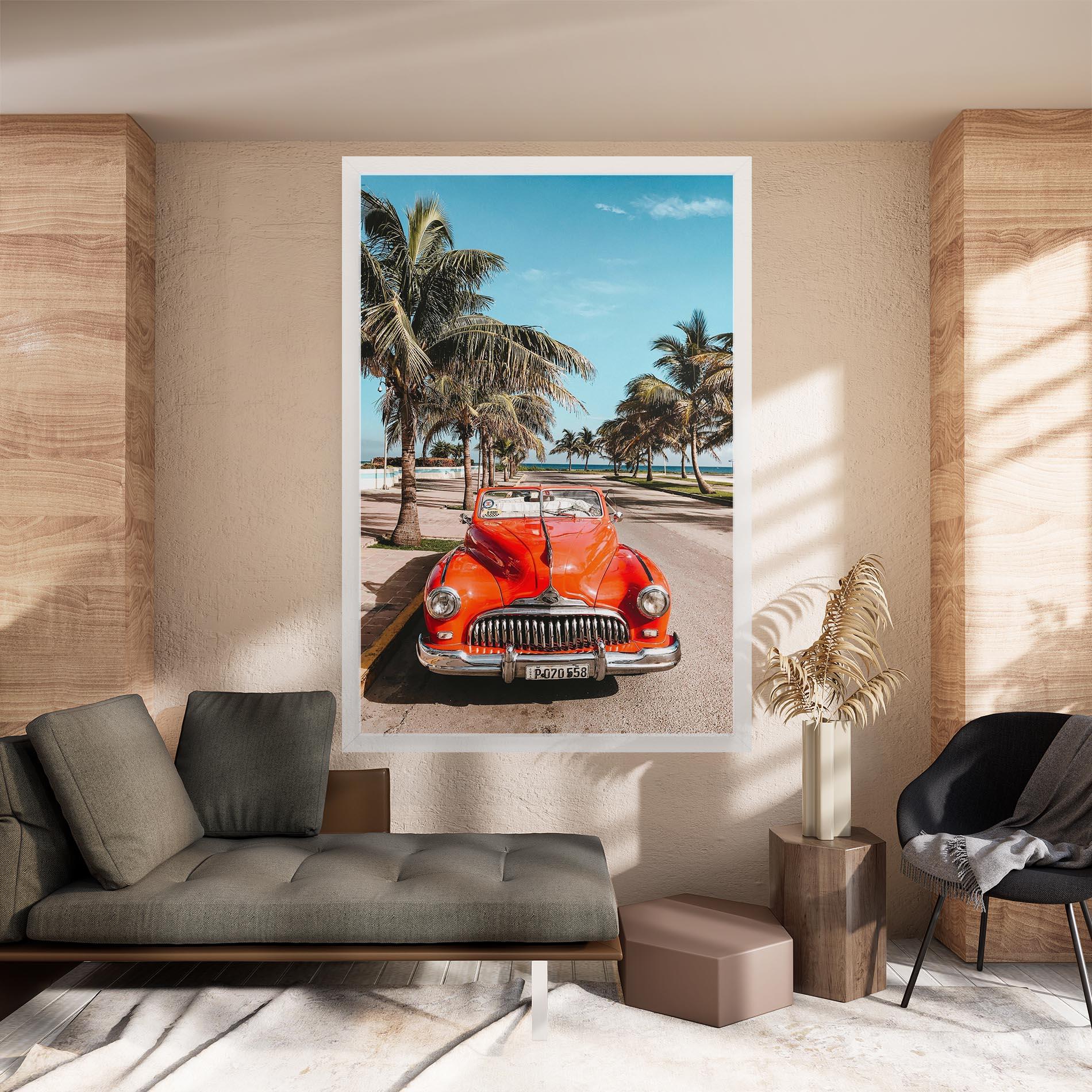 Vászonkép Red Summer Car mockup 8