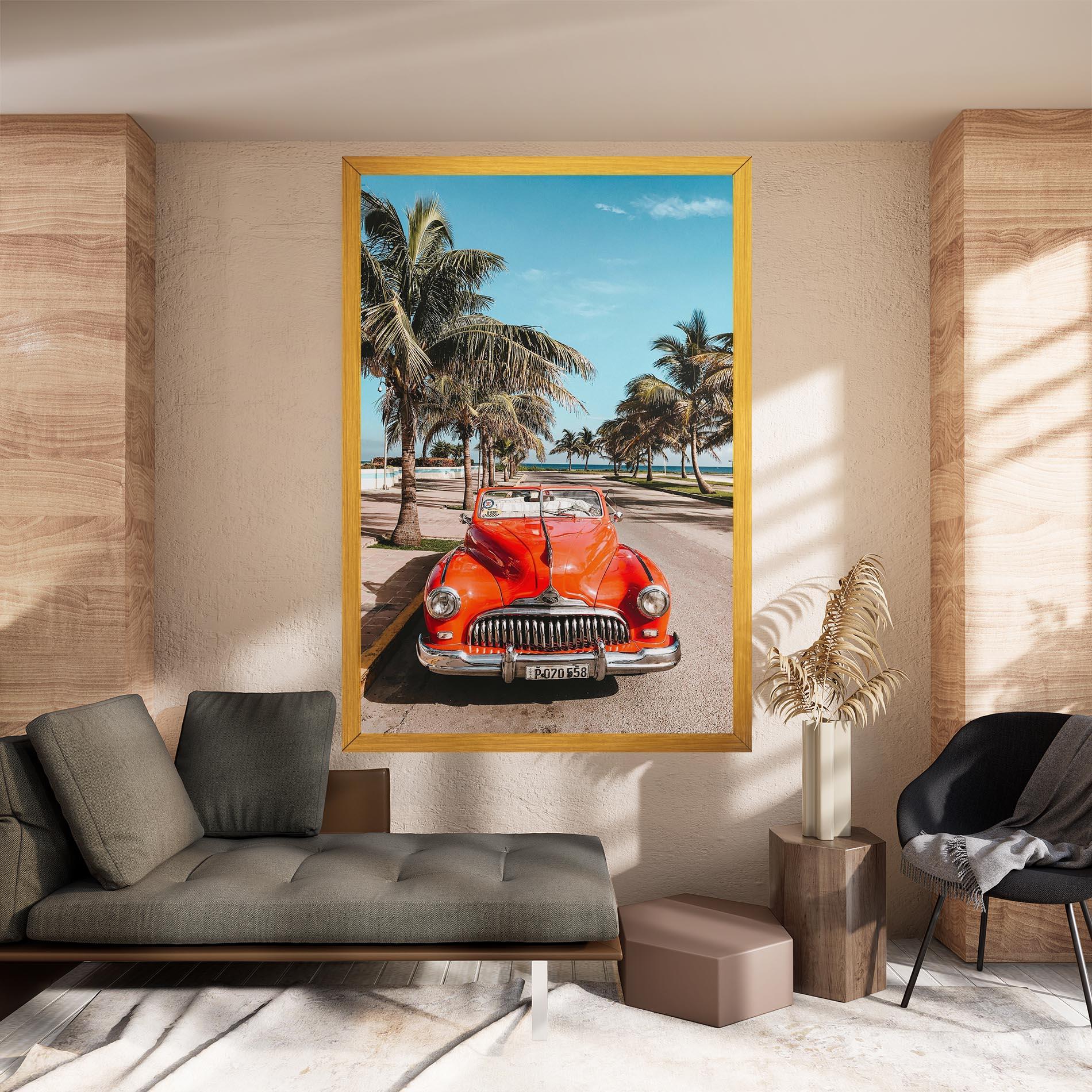 Vászonkép Red Summer Car mockup 8