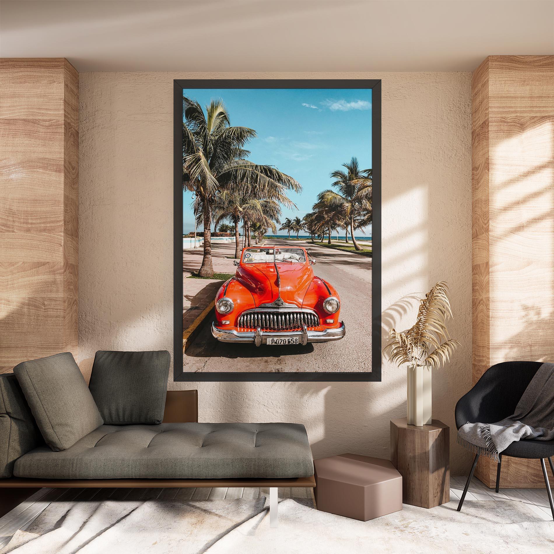 Vászonkép Red Summer Car mockup 8