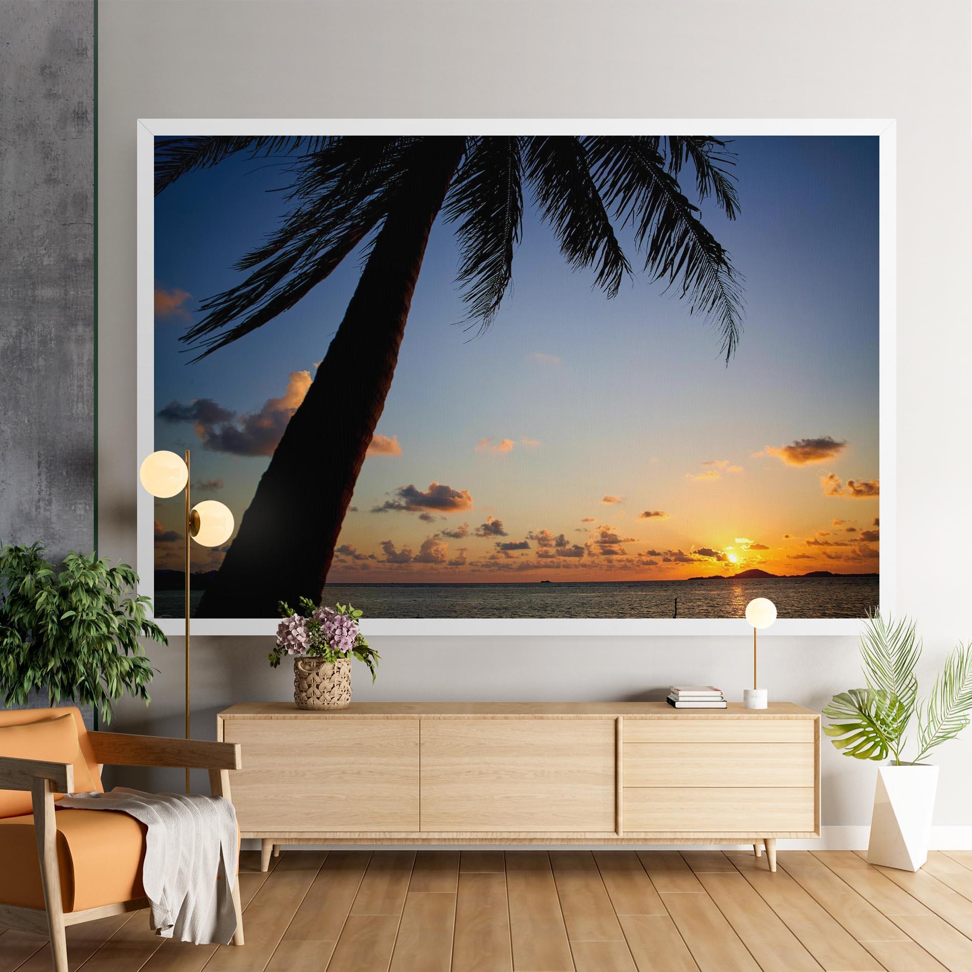 Vászonkép Palm Tree Silhouette mockup 9