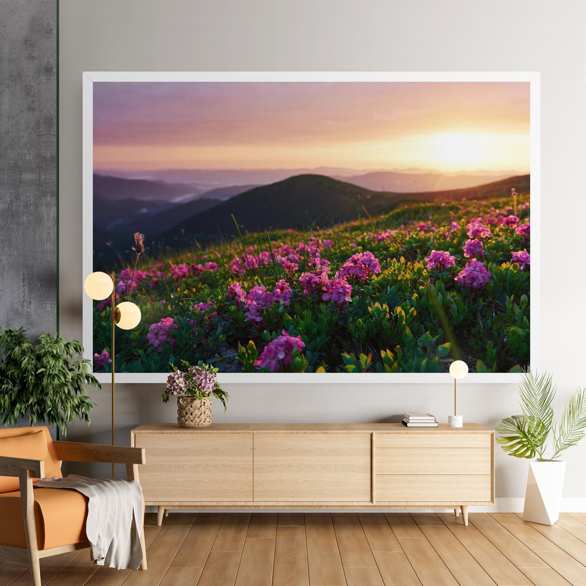 Vászonkép Purple Summer Flowers mockup 9