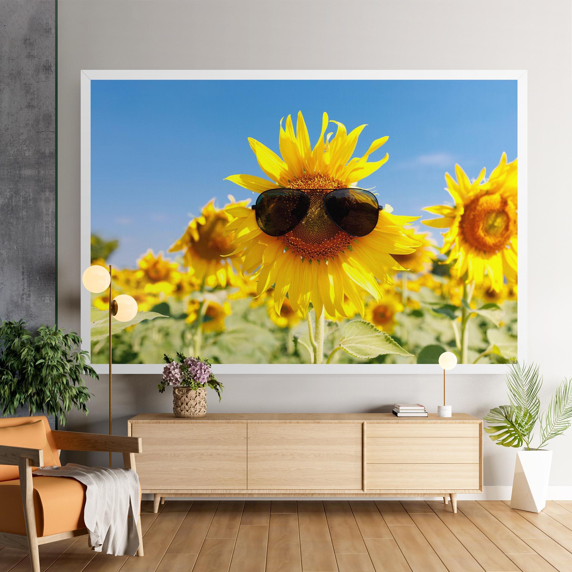 Vászonkép Sun Flower Glasses mockup 9