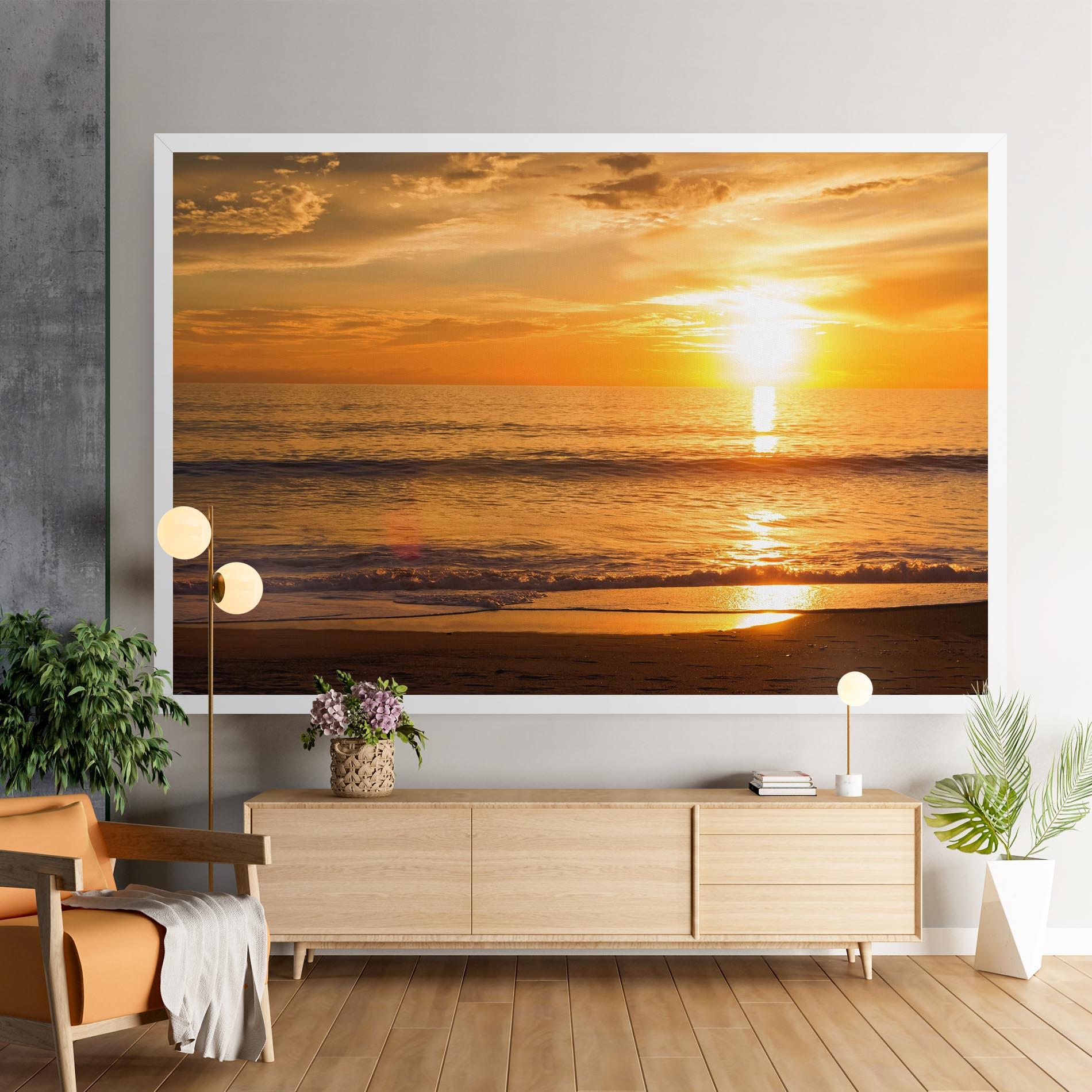 Vászonkép Sunset Ocean Coast mockup 9