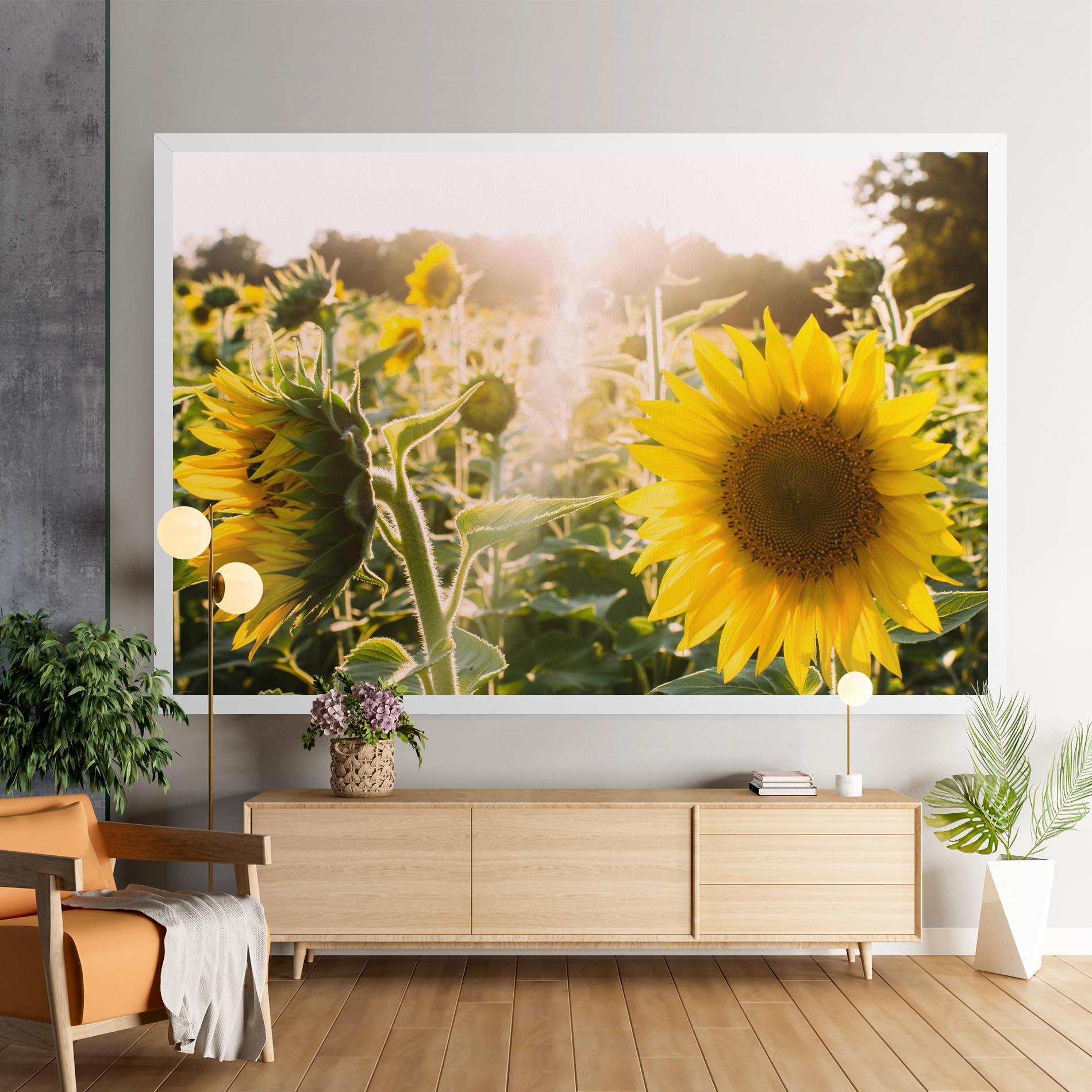 Vászonkép Yellow Sun Flower mockup 9