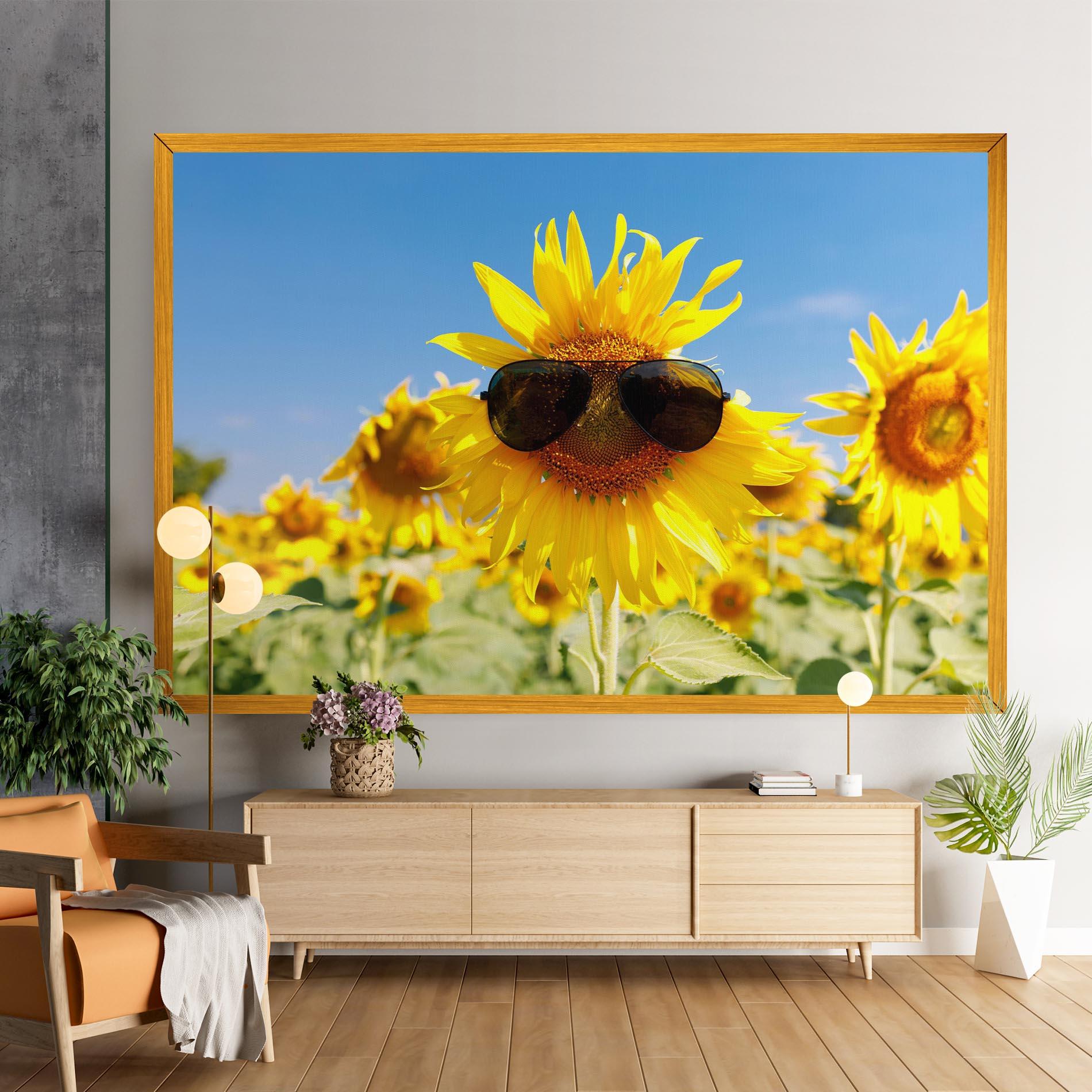 Vászonkép Sun Flower Glasses mockup 9