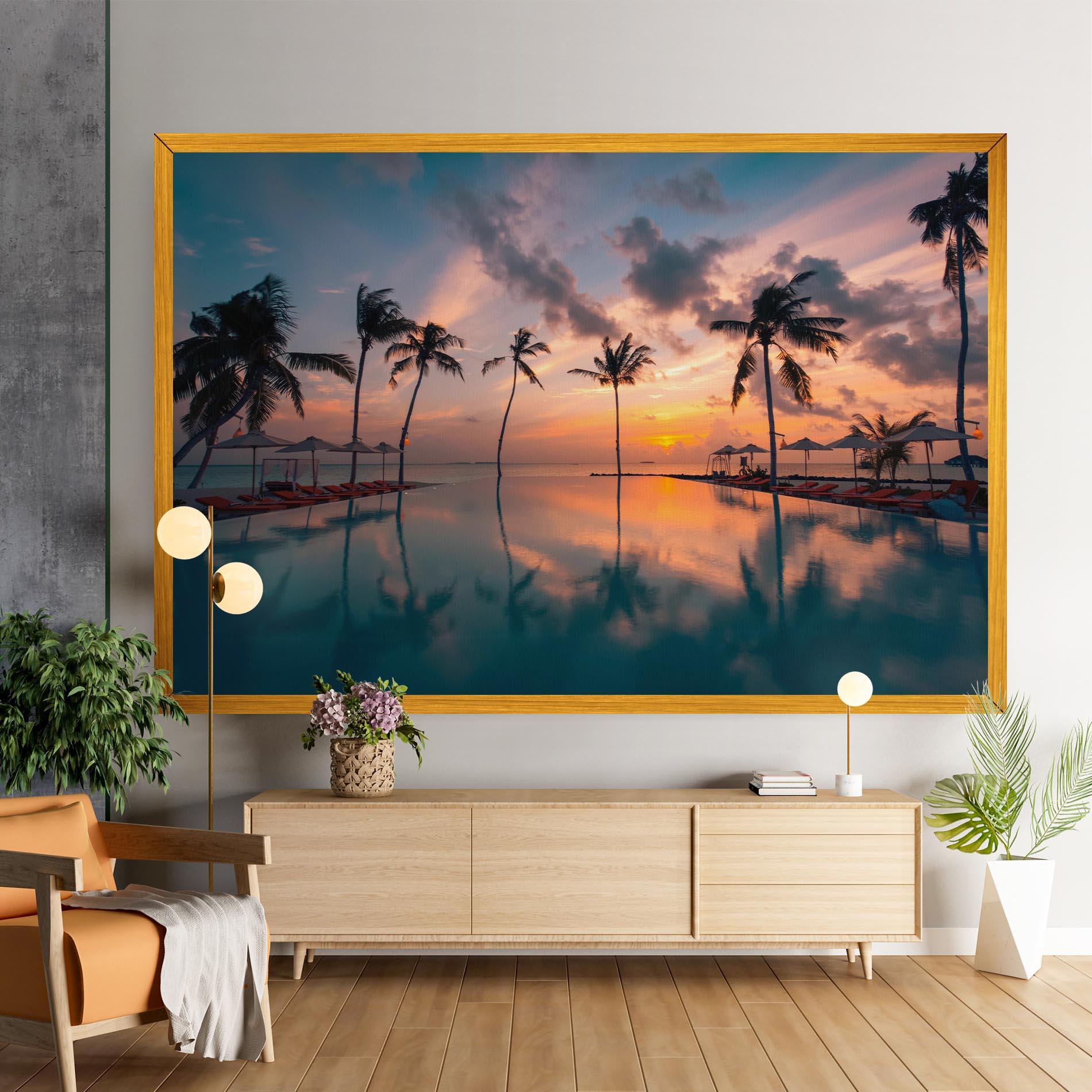 Vászonkép Tropical Beach mockup 9