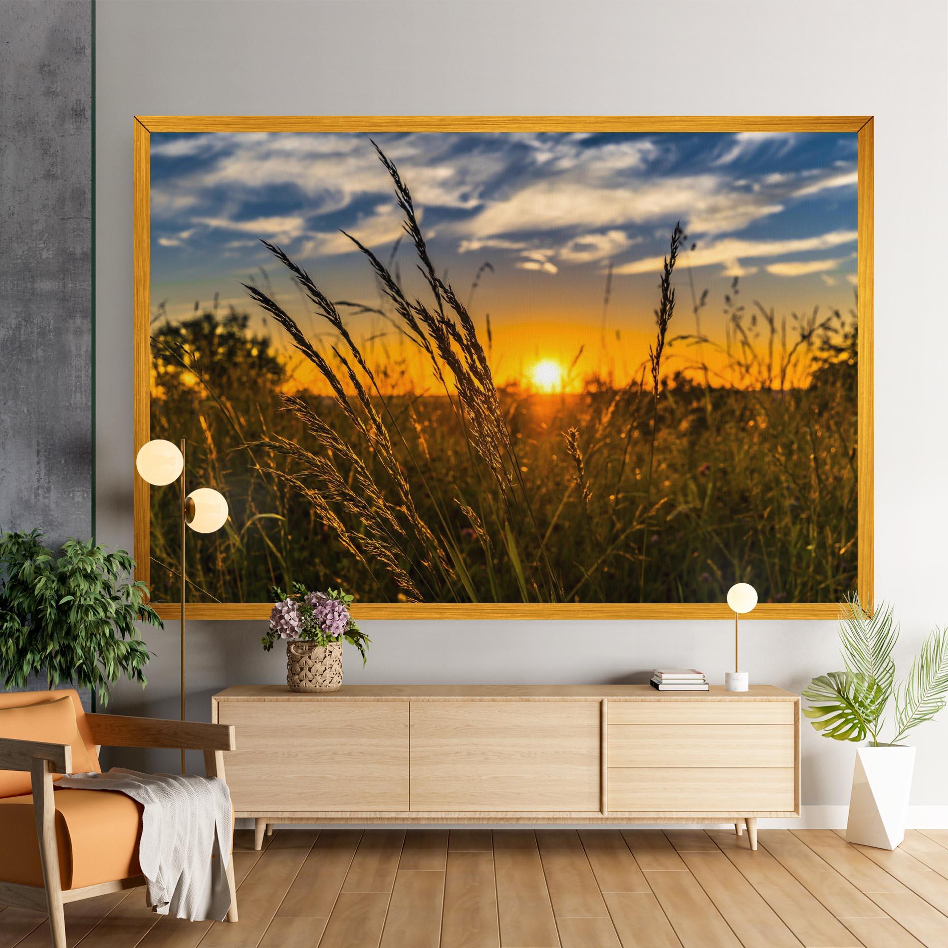 Vászonkép Wheat Sunset mockup 9