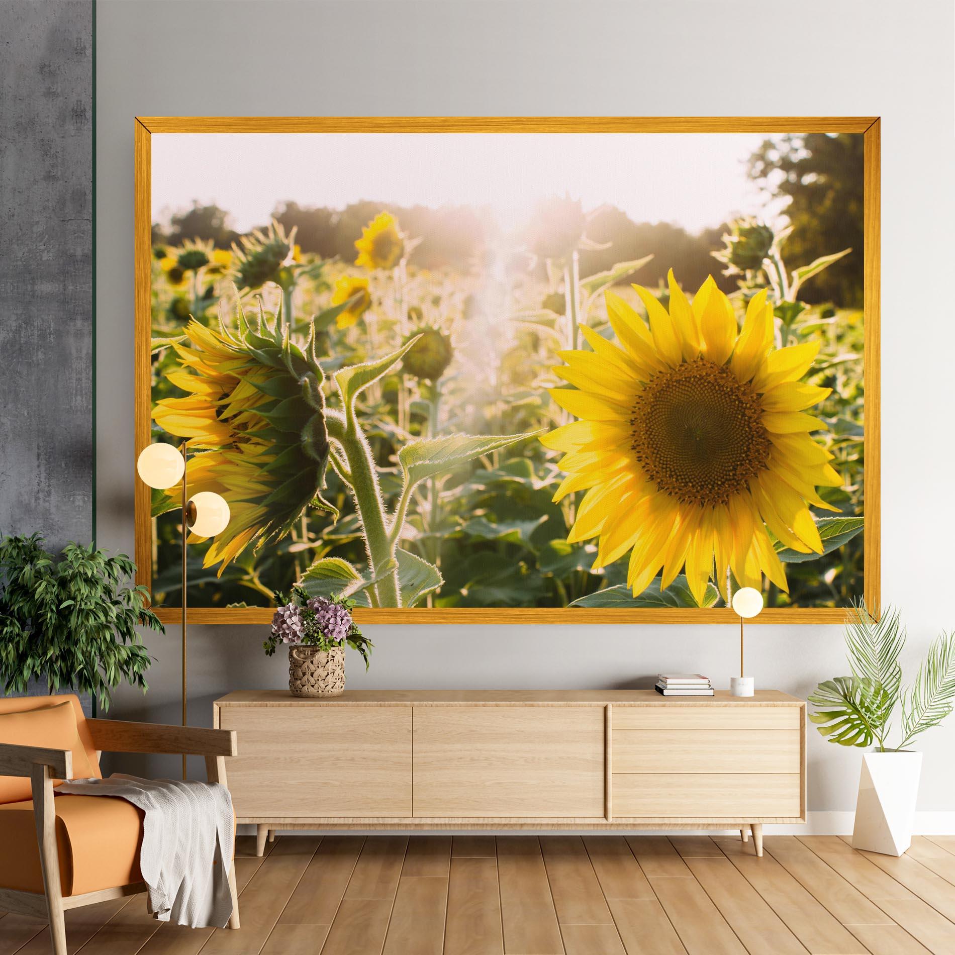 Vászonkép Yellow Sun Flower mockup 9