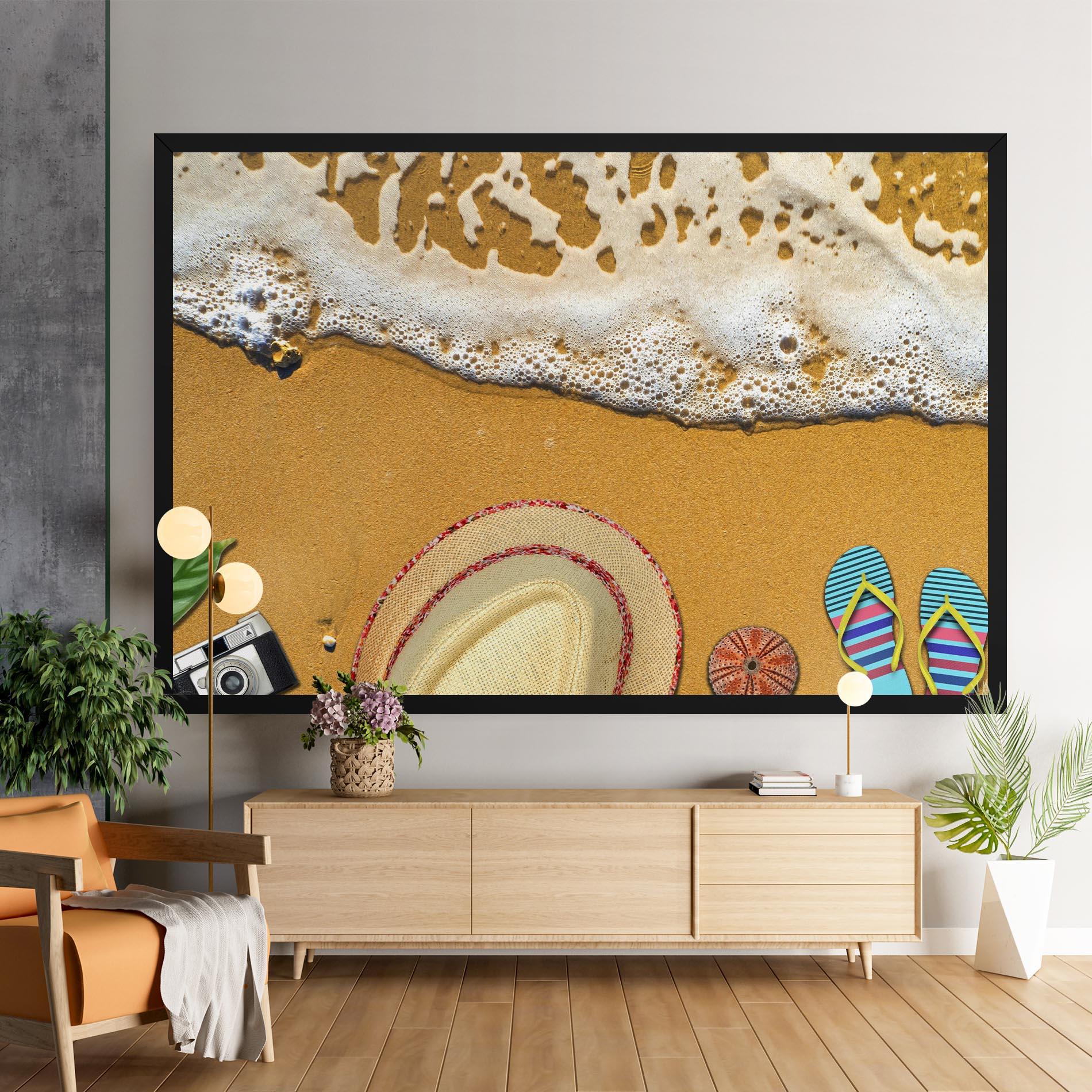 Vászonkép Beach Accessories mockup 9