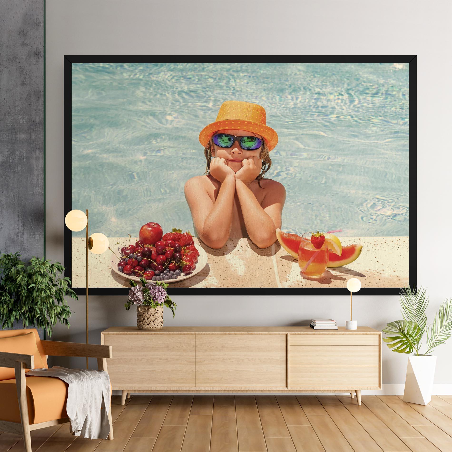 Vászonkép Child Swimming mockup 9