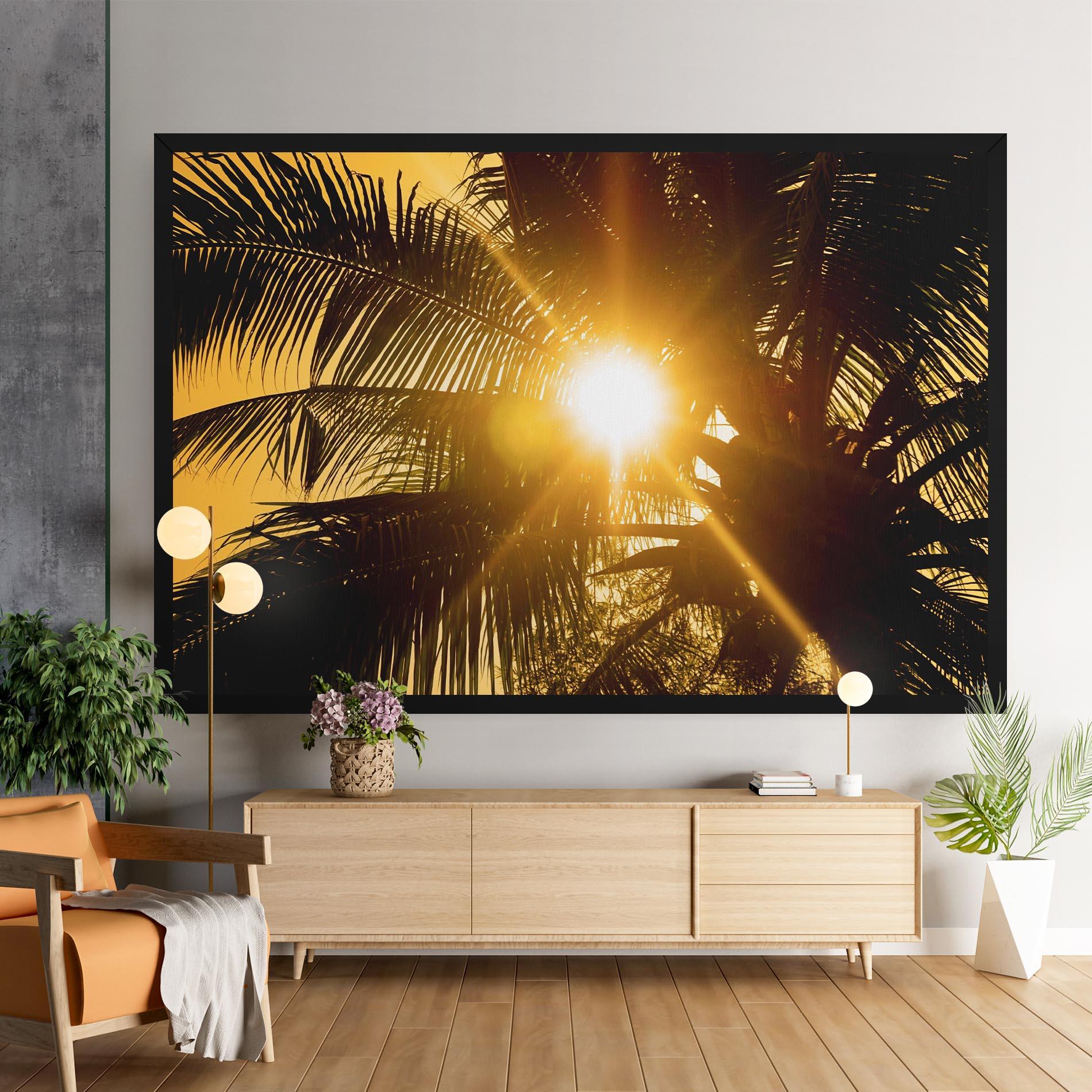 Vászonkép Palm Trees Sun mockup 9