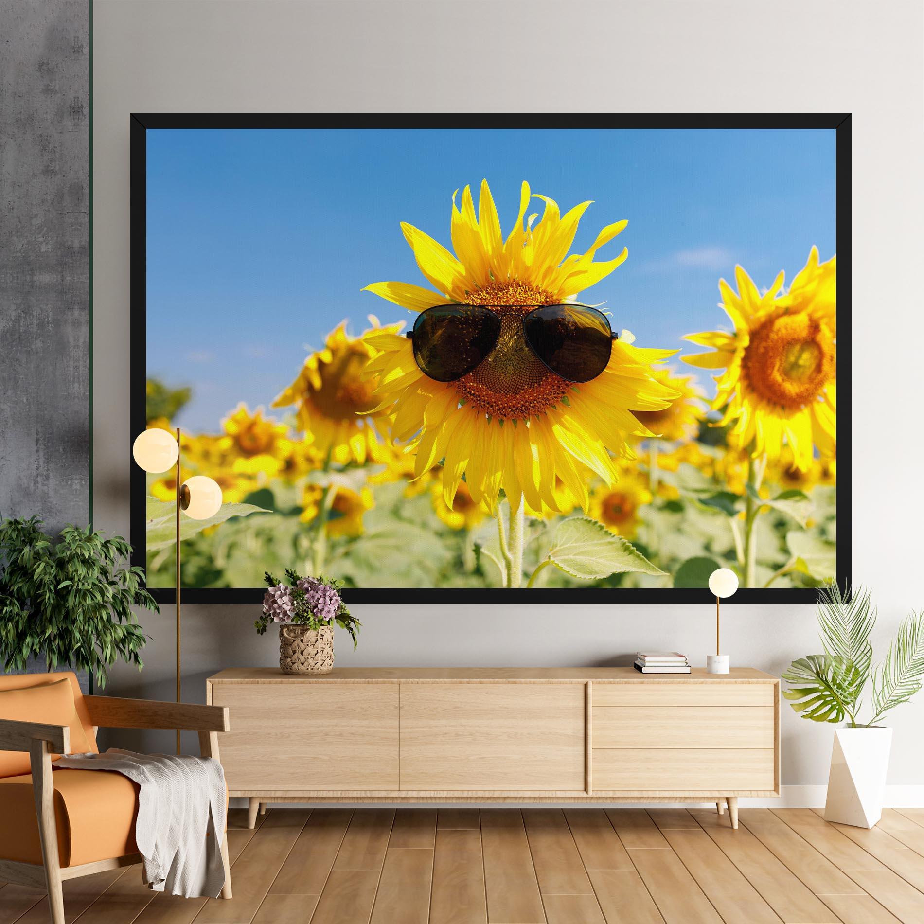 Vászonkép Sun Flower Glasses mockup 9