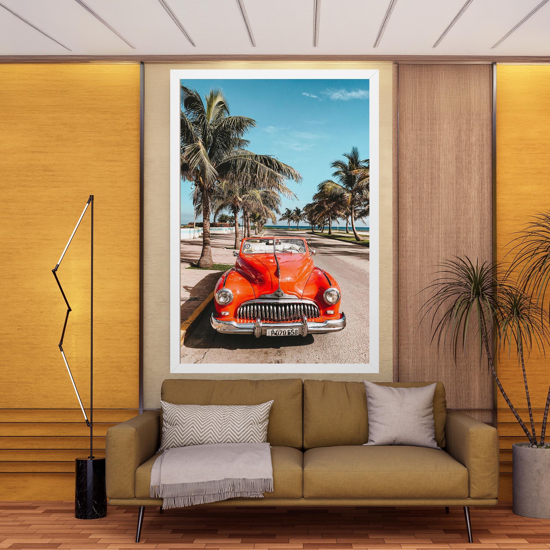 Vászonkép Red Summer Car mockup 9