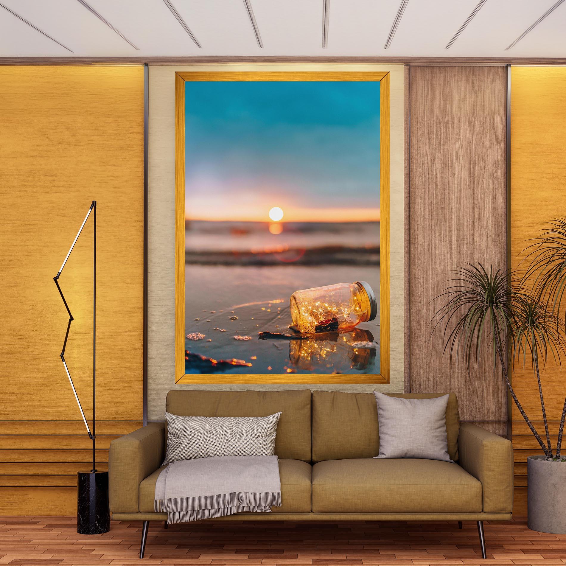 Vászonkép Jar With Lights mockup 9