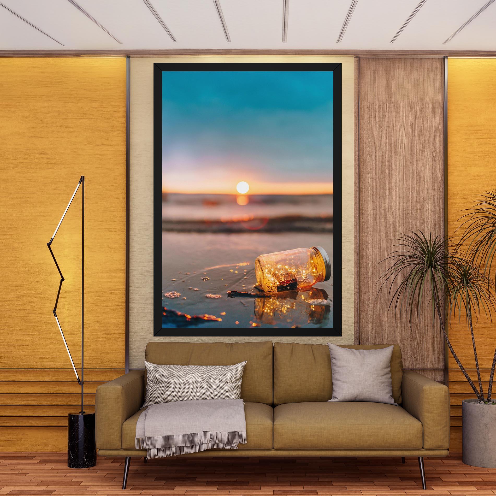 Vászonkép Jar With Lights mockup 9