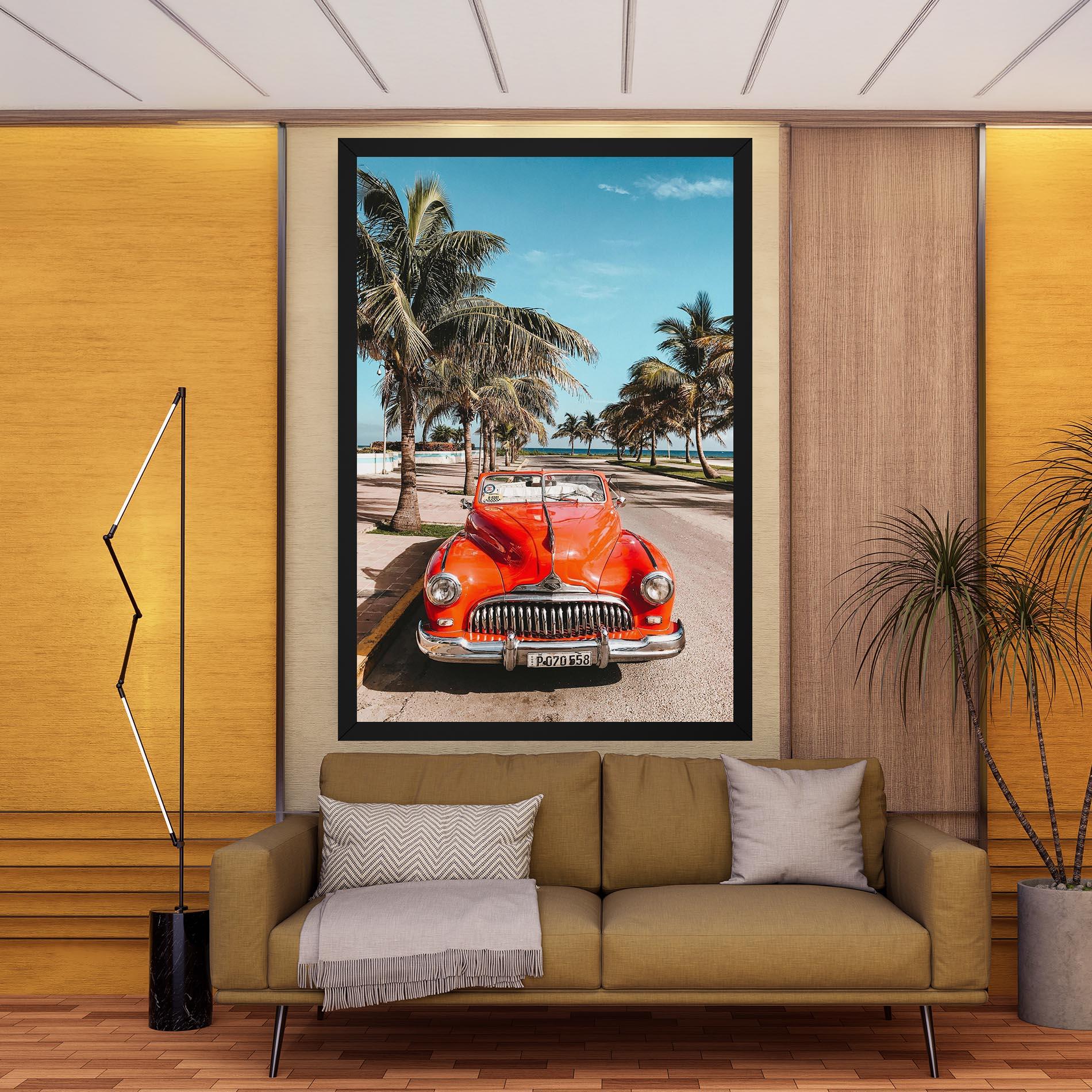 Vászonkép Red Summer Car mockup 9