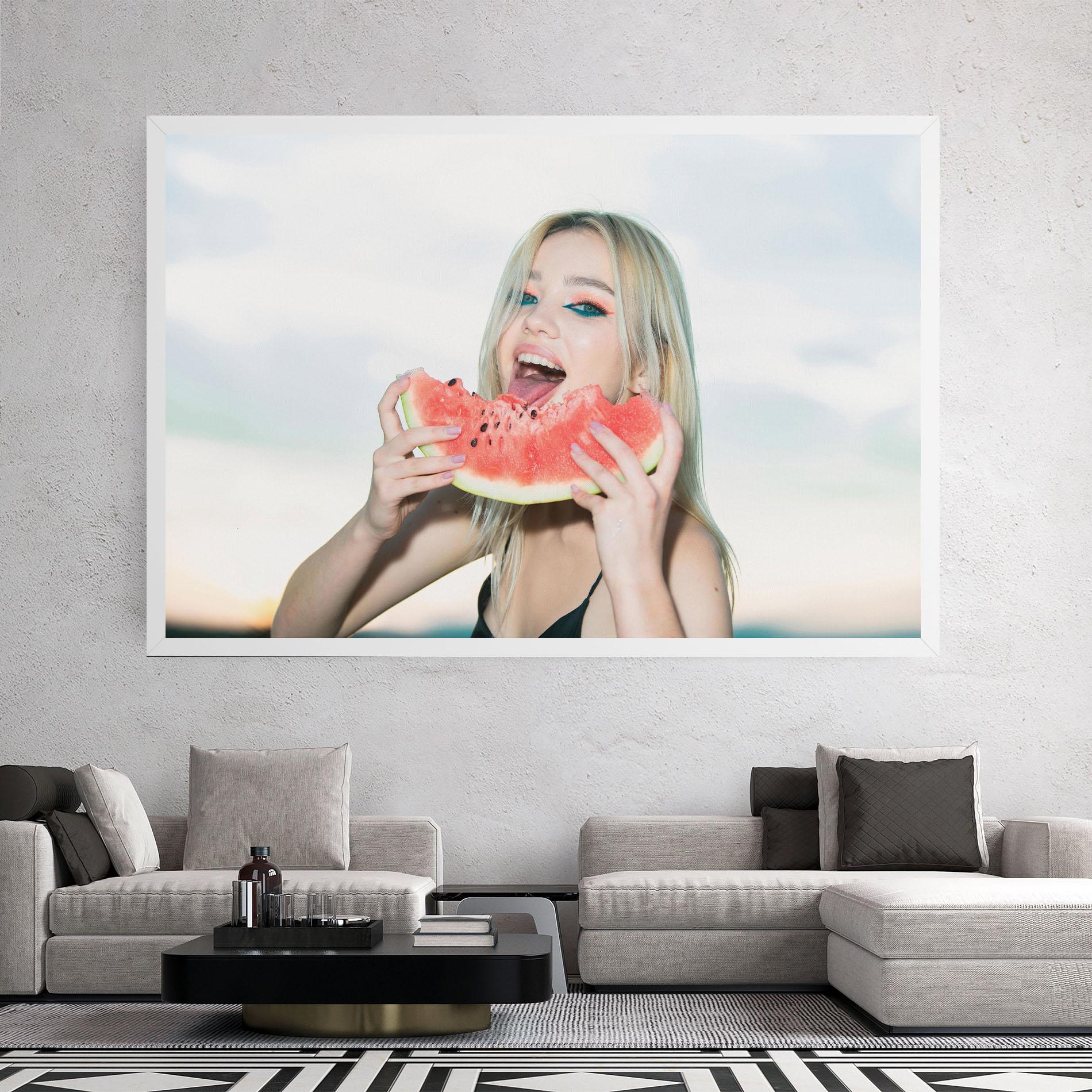 Vászonkép Eating Watermelon mockup 2